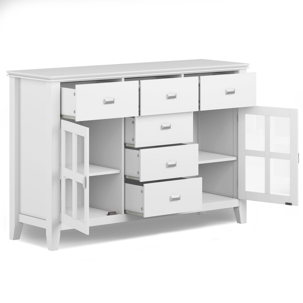 Sideboard Buffet Dining Room Cabinet Solid Wood Storage 54x36in