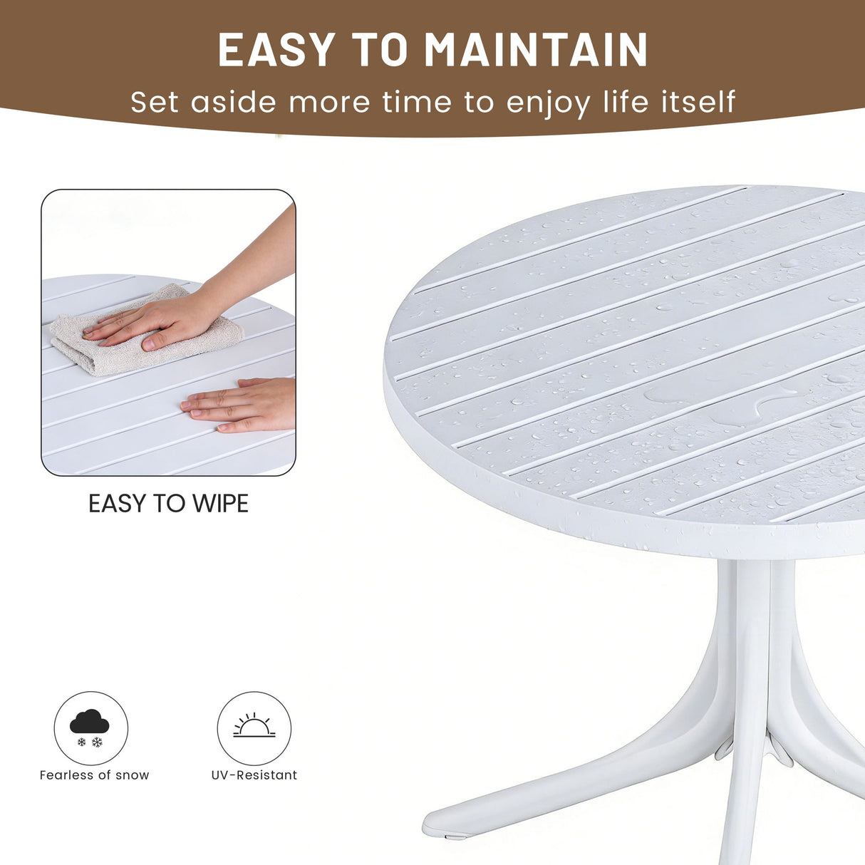 Round Table - White