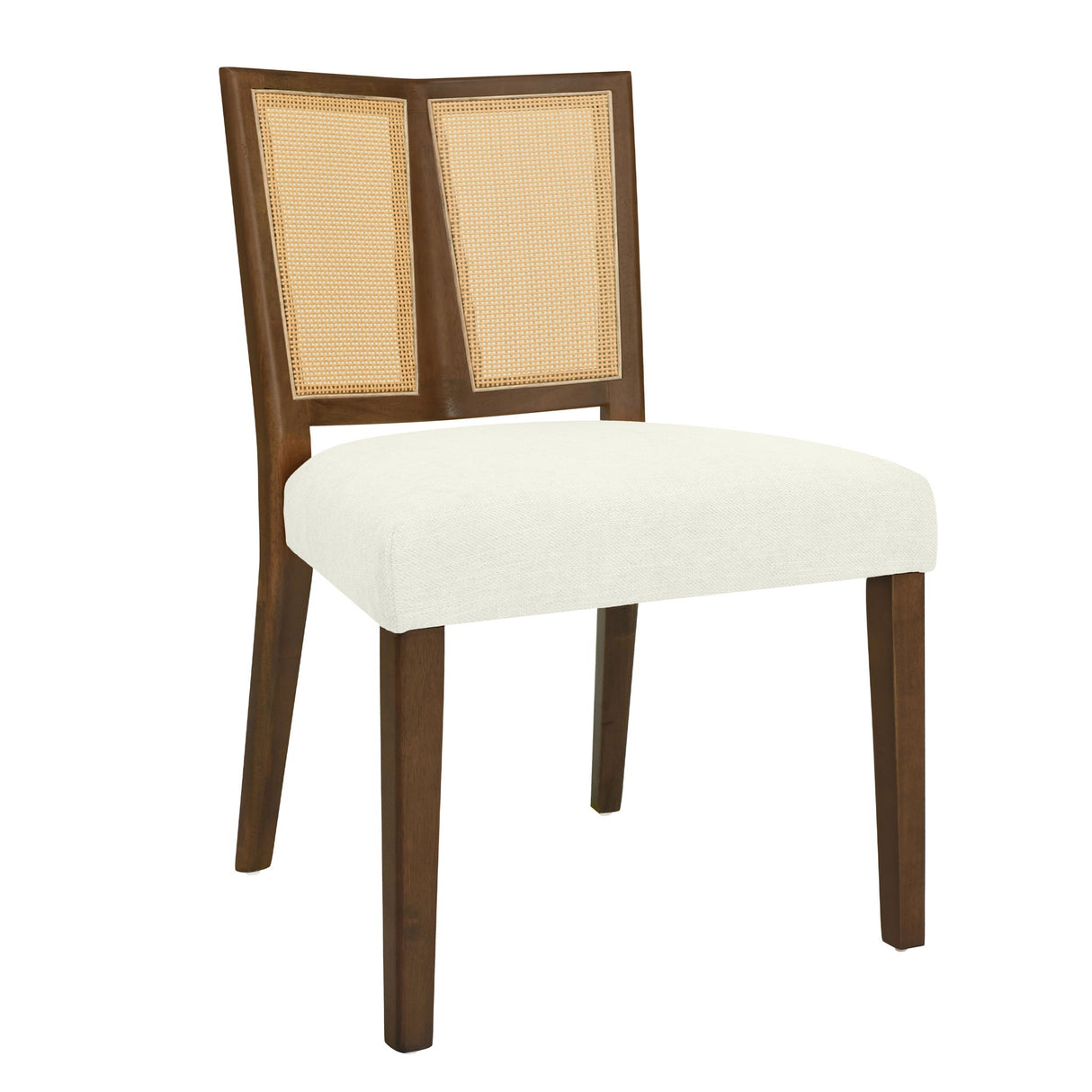 Mid Century Rattan Dining Chair Without Arms Set
