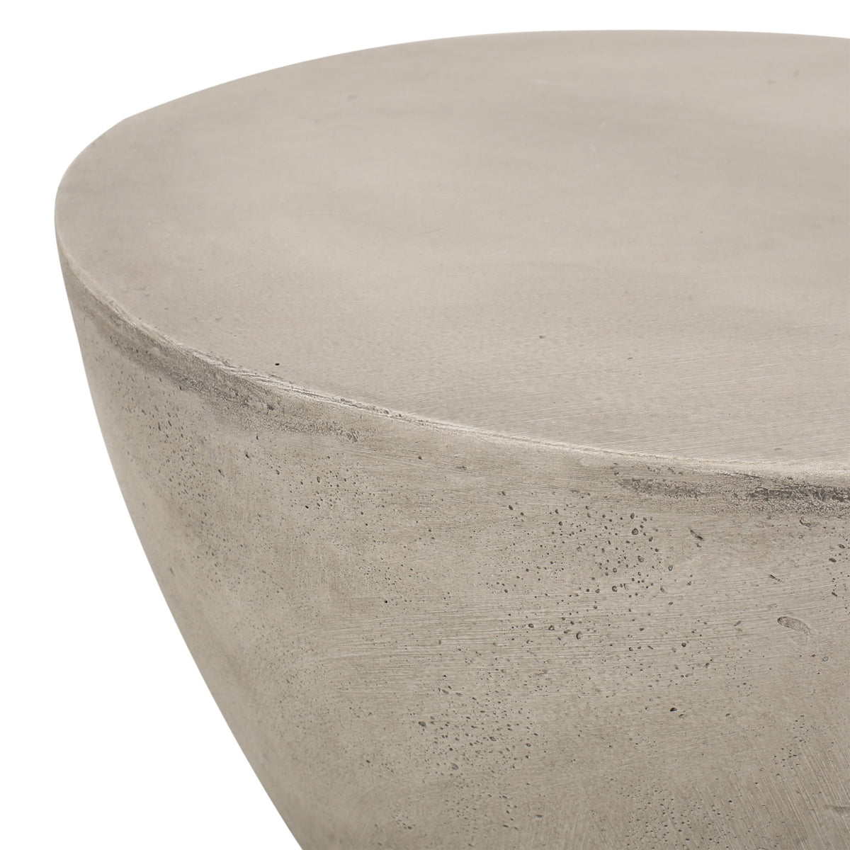 Outdoor Hourglass Shaped Side Table - Light Gray