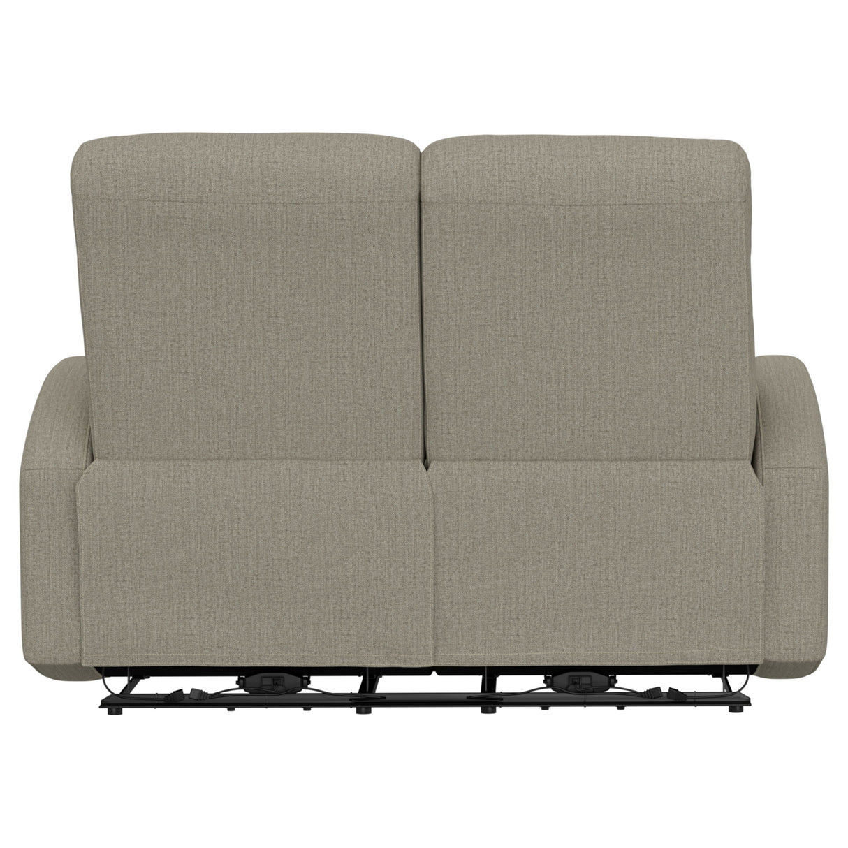 Manual Reclining Loveseat With Dual Seating Support For Living Room