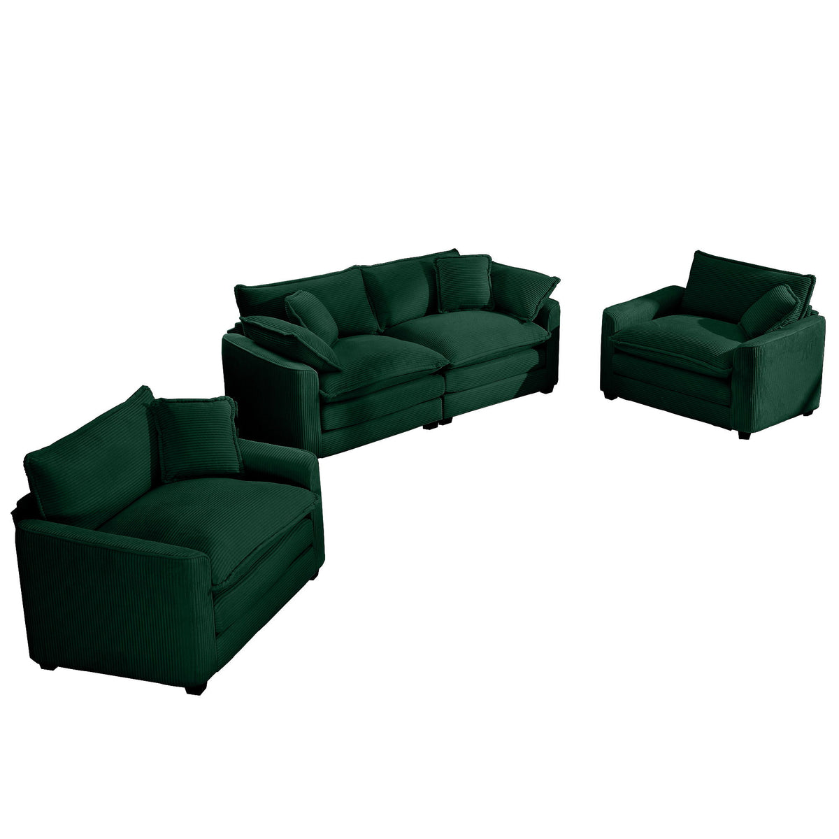 Elegant Oversized Sectional Sofa Set With Deep Seats And Flexible Layout