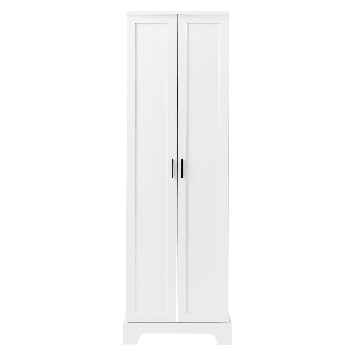 Storage Cabinet With 2 Doors For Bathroom Or Office, Adjustable Shelf - White