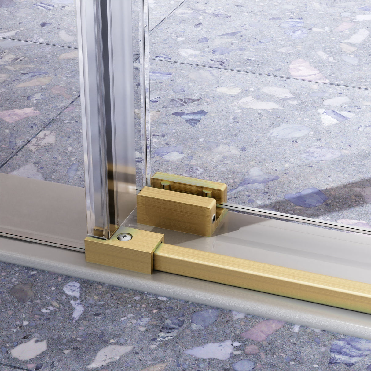 Frameless Single Sliding Soft Close Shower Doors, 5/16" Sgcc Tempered Glass