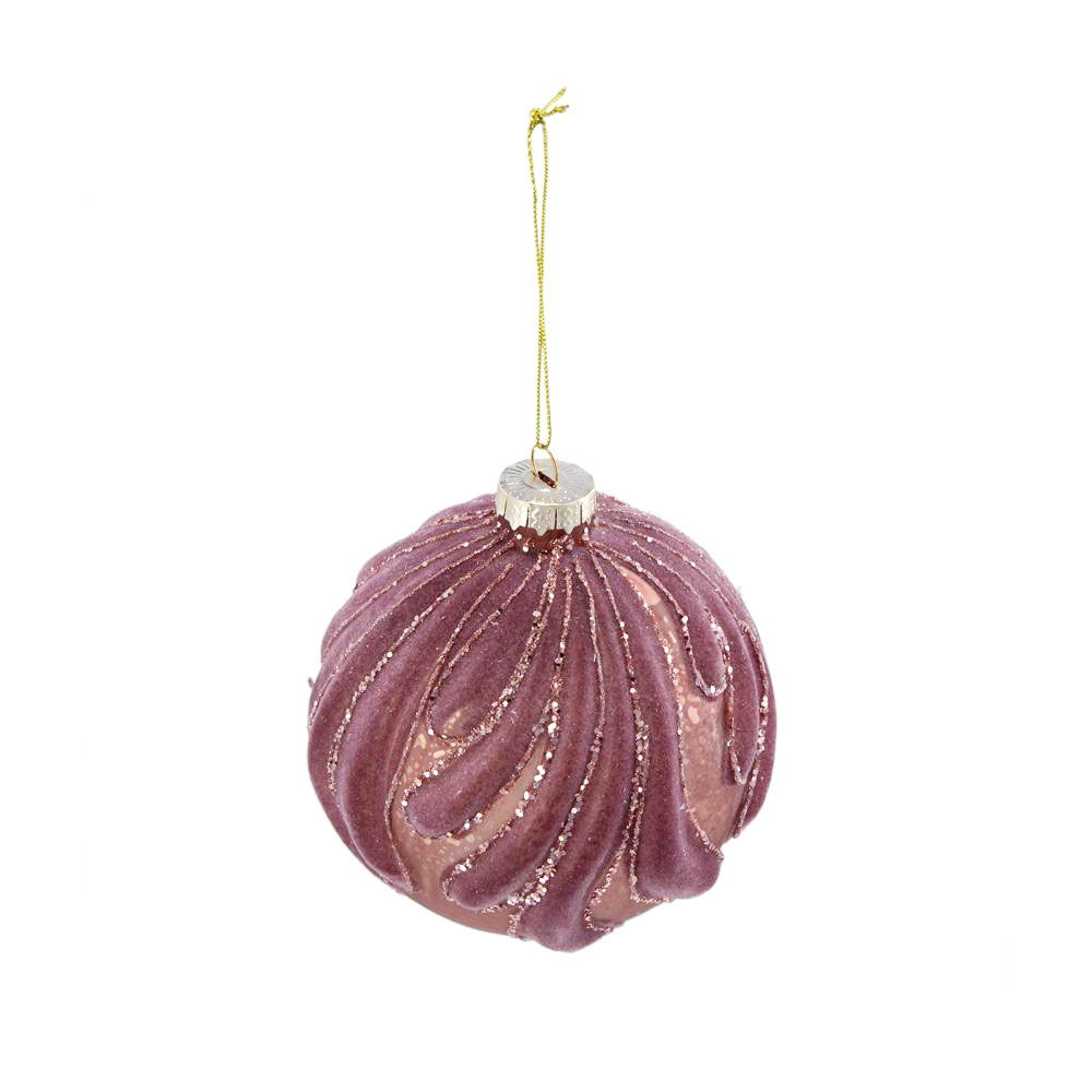 Christmas Ball Ornaments, Glass Decorative Hanging Ball Christmas Tree Ornaments For Holiday Party Decorations (Set of 6) - Purple