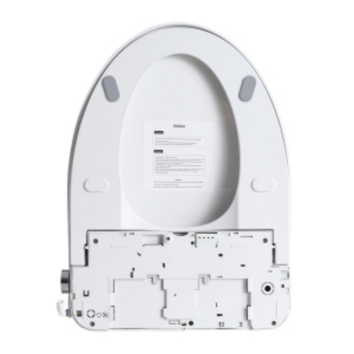 Smart Bidet Toilet Seat & Side Knob Adjustable Heated Seat With Water Temperature And Pressure Adjustment Portable Bidet - White