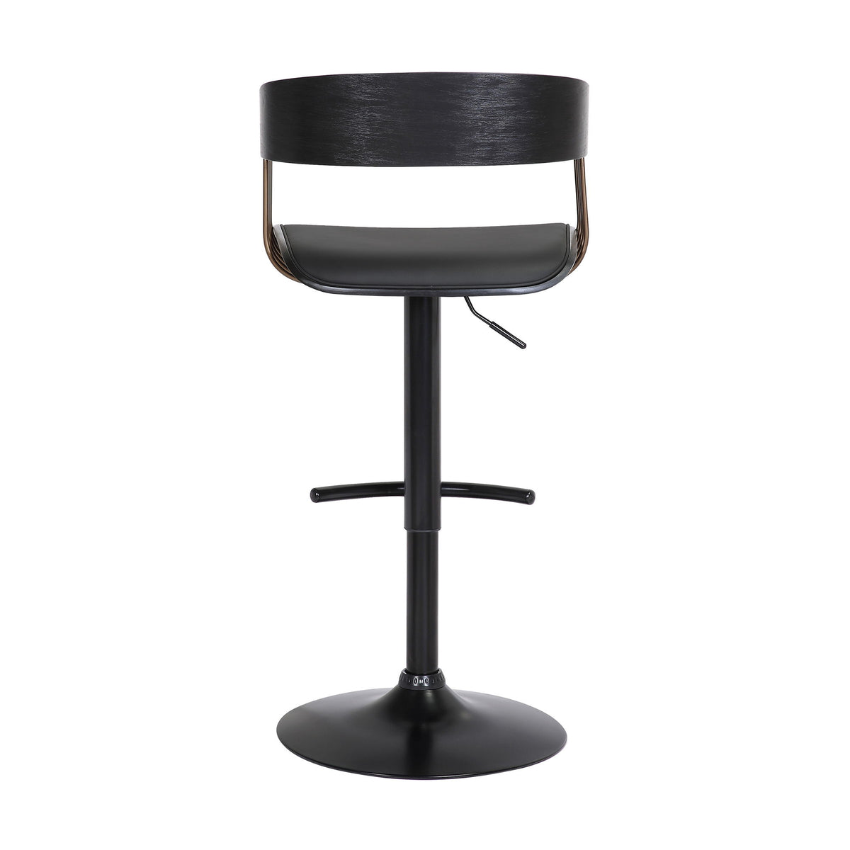 Larisa - Adjustable Wood Bar Stool - Black