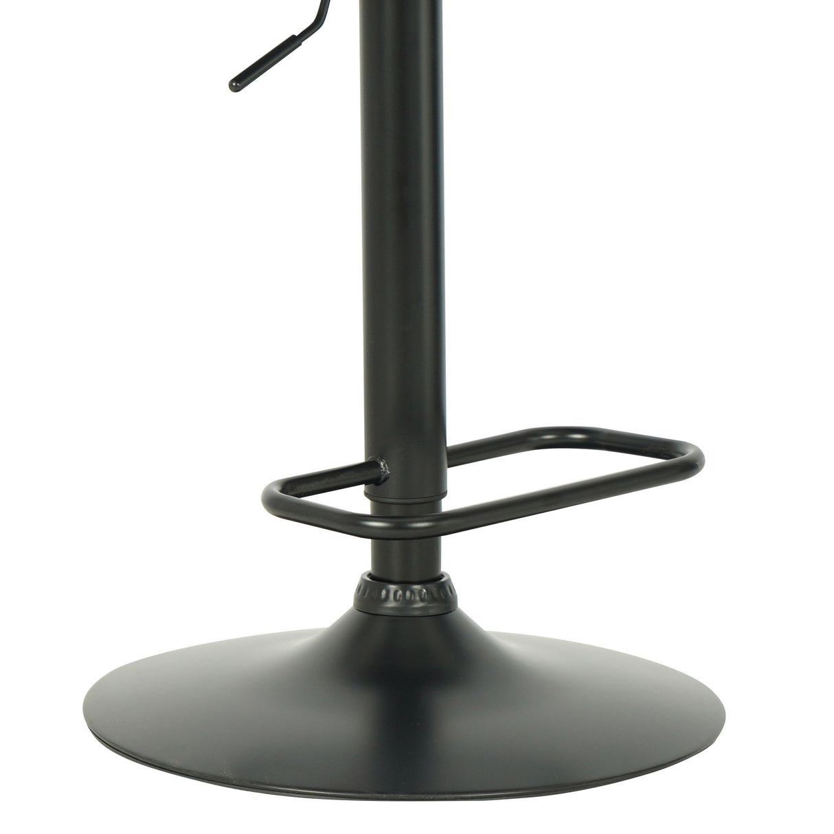 Leland - Adjustable Swivel Curved Back Wood Bar Stool With Faux Leather Seat