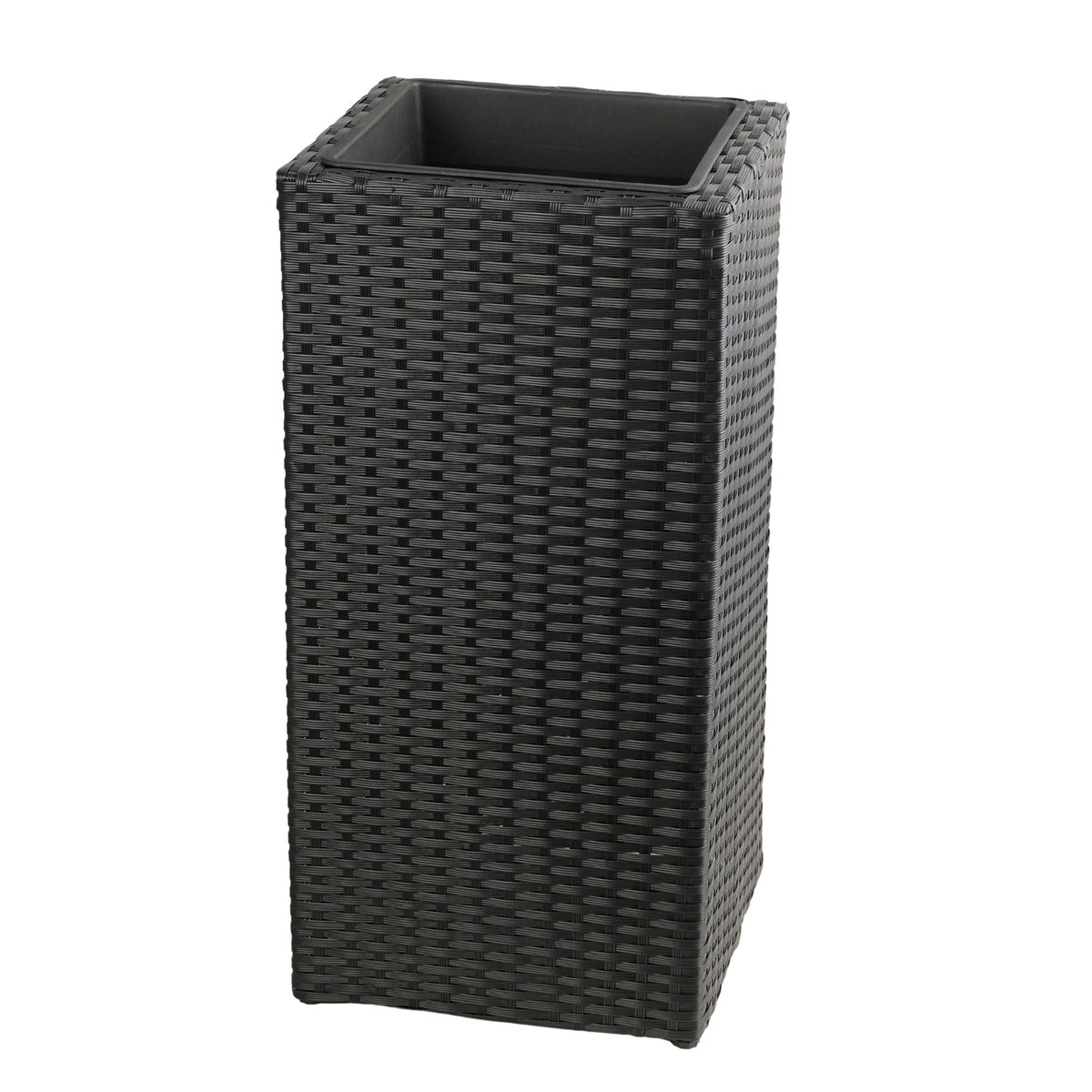 Solhome - Square Planter Box For Patio - Black