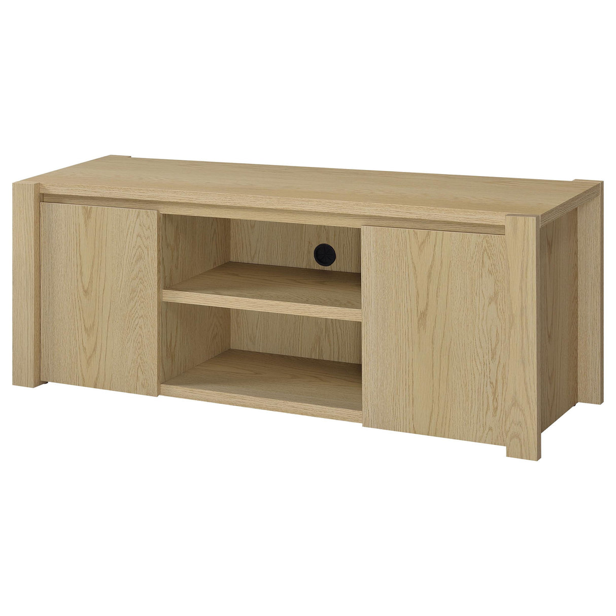 Susac - 3 Piece Entertainment Center With TV Stand And Media Towers - Light Oak