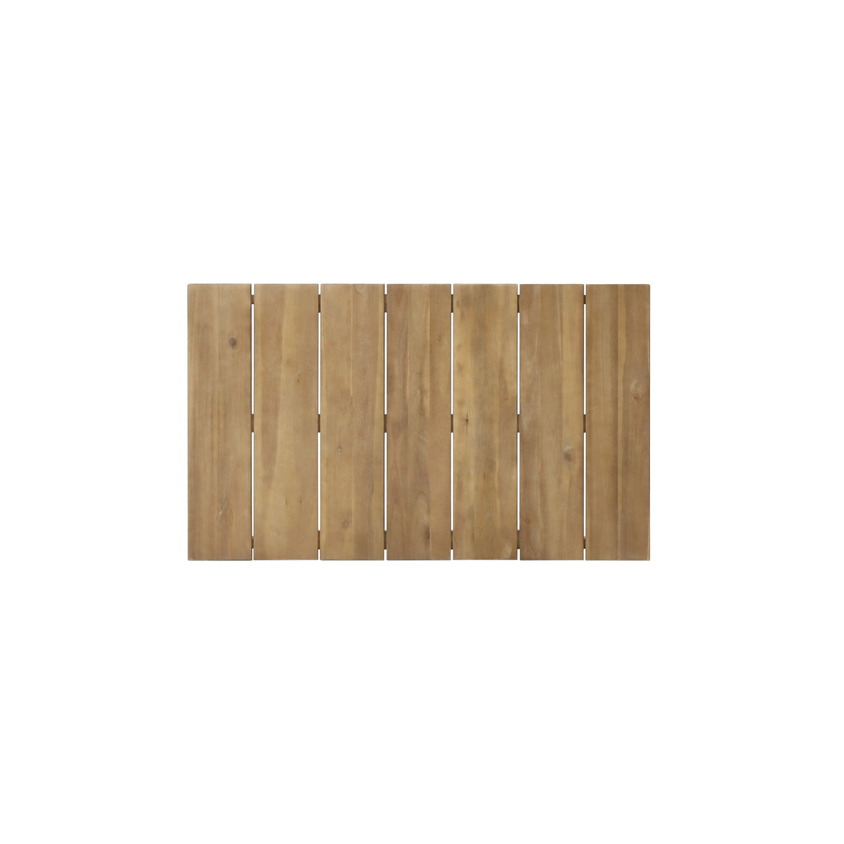 Outdoor Coffee Table With Slat Panel Top - Light Brown