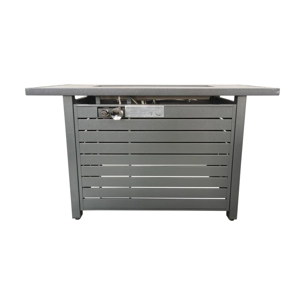 Outdoor Fire Pit Table Garden Heater Dual Fuel Steel 42x25in