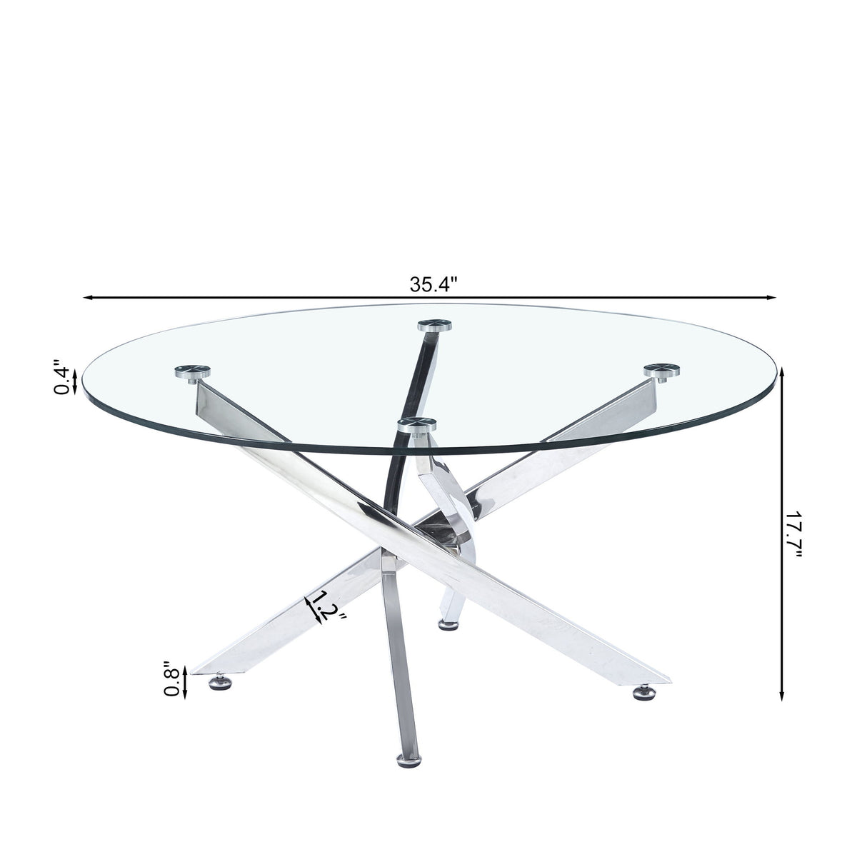 Round Table With Angular Slanted Legs