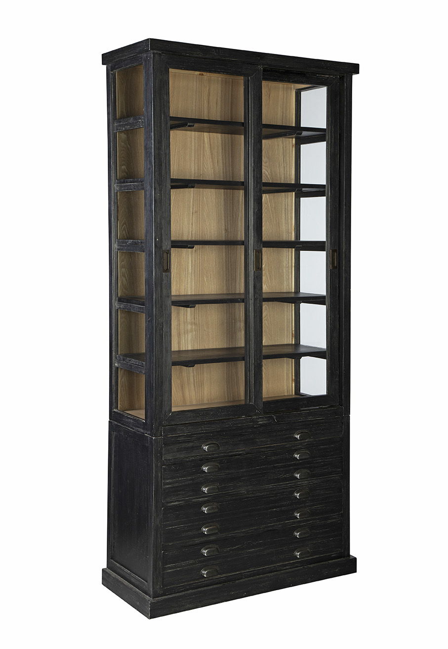 Balmoral - Single Display Cabinet - Black