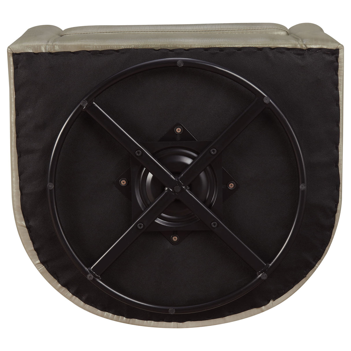 Swivel Armchair With Barrel-Back Design