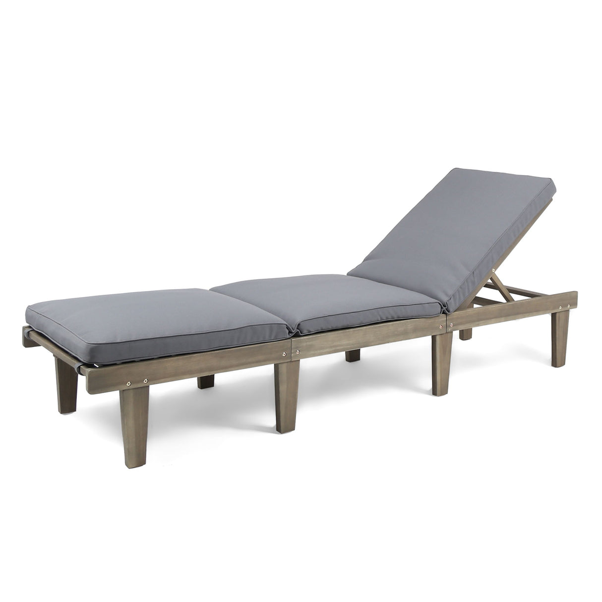 Ariana - Wood Chaise Lounge With Cushion
