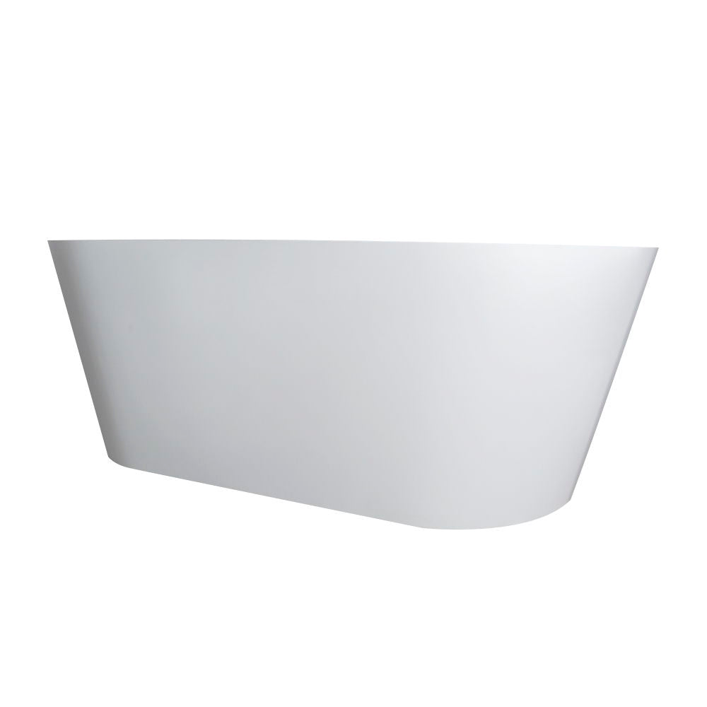 Solid Surface Soaking Freestanding Bathtub For Bathroom - Matte White