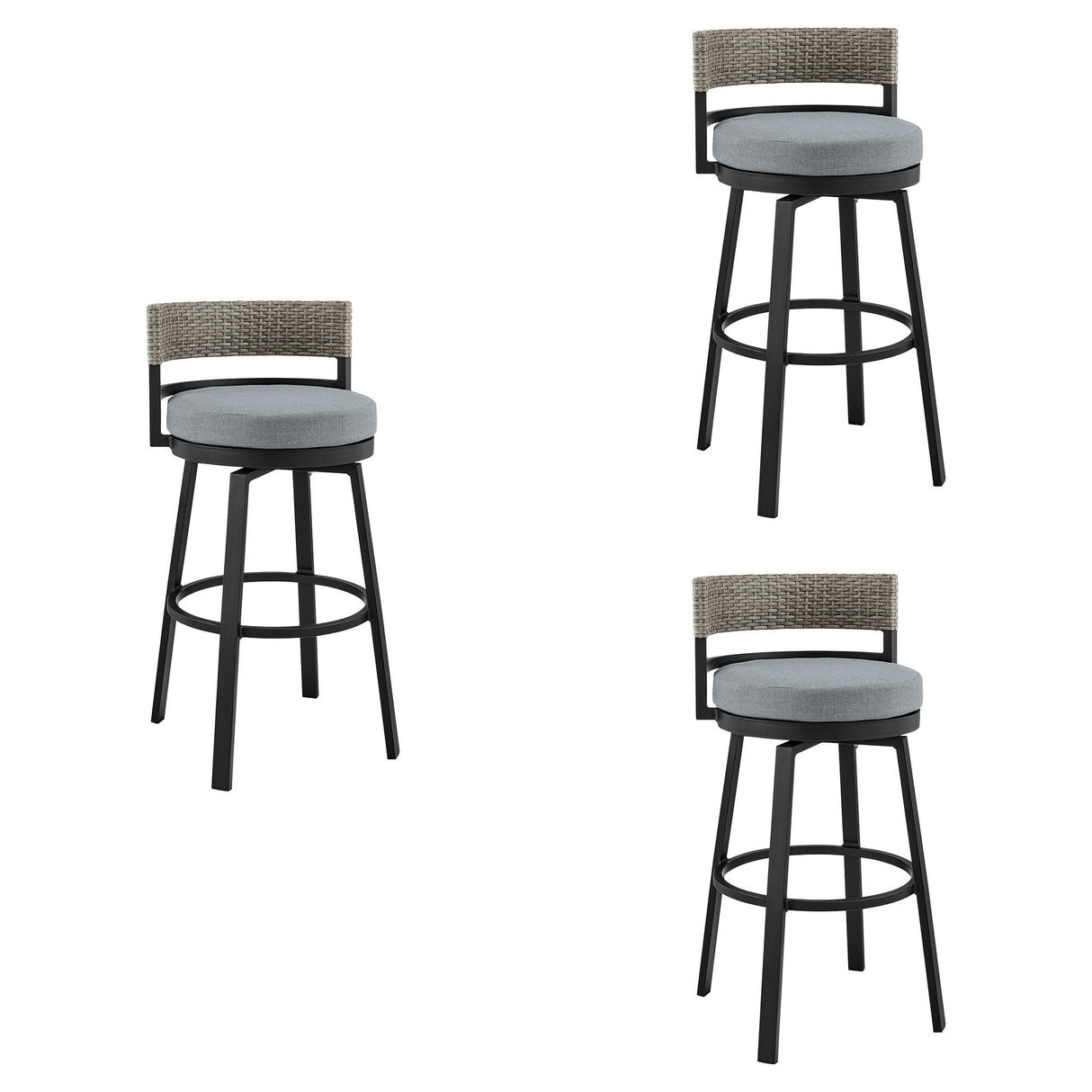 Encinitas - Outdoor Patio Swivel Bar Stool Set