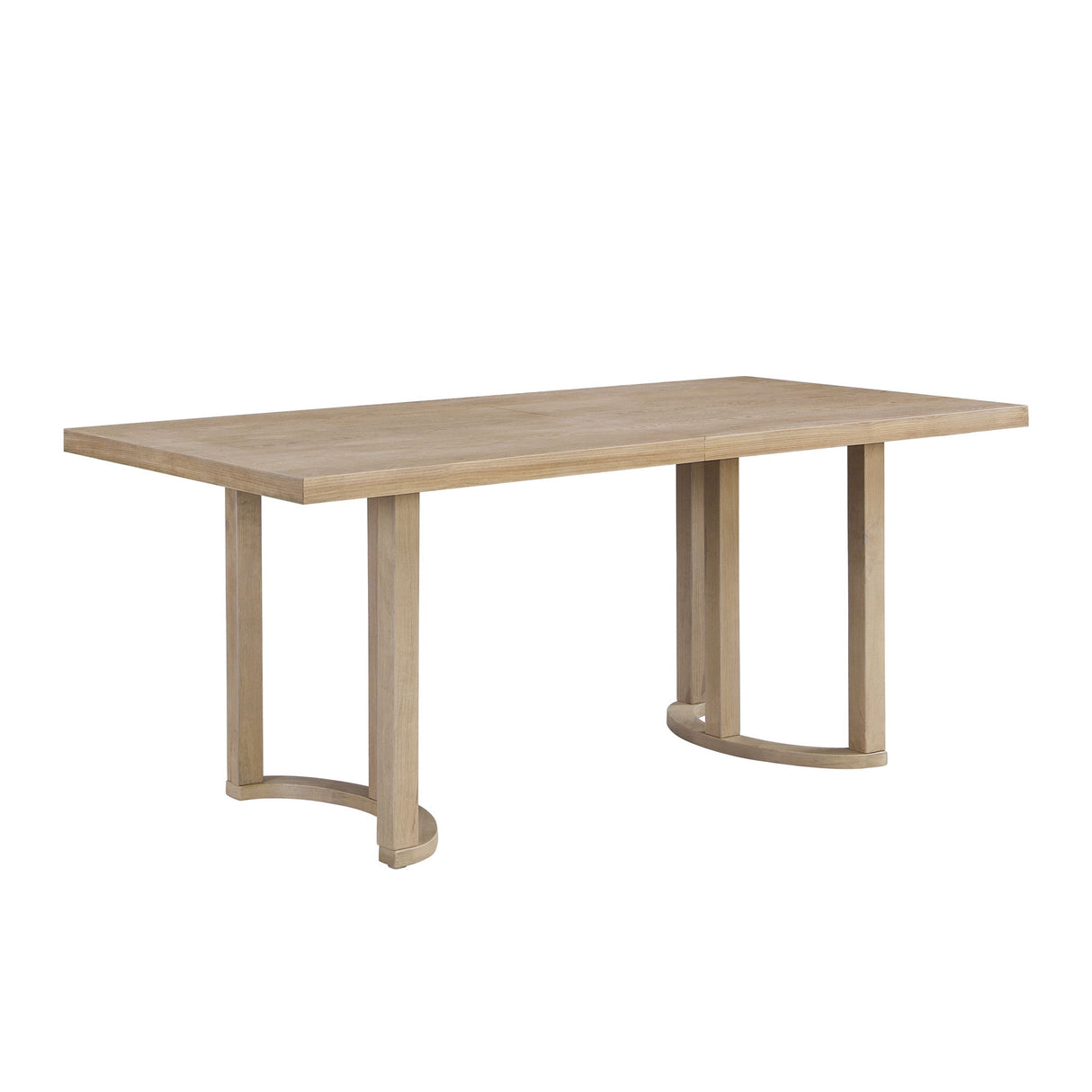 Contemporary 69 Inches Dining Table With U Shaped Trestle Base - Light Ash