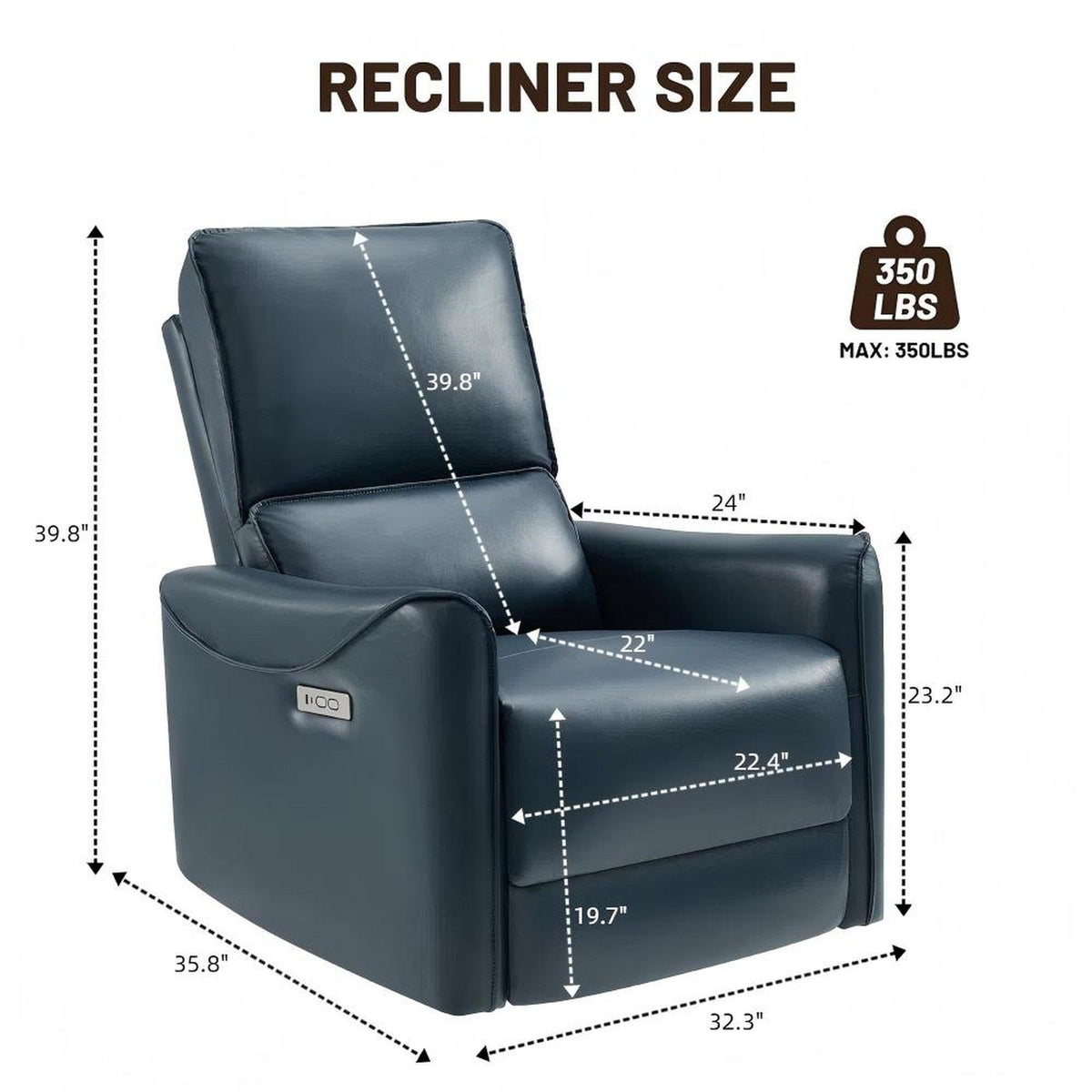 Electric Recliner Chair With Rocker And Swivel