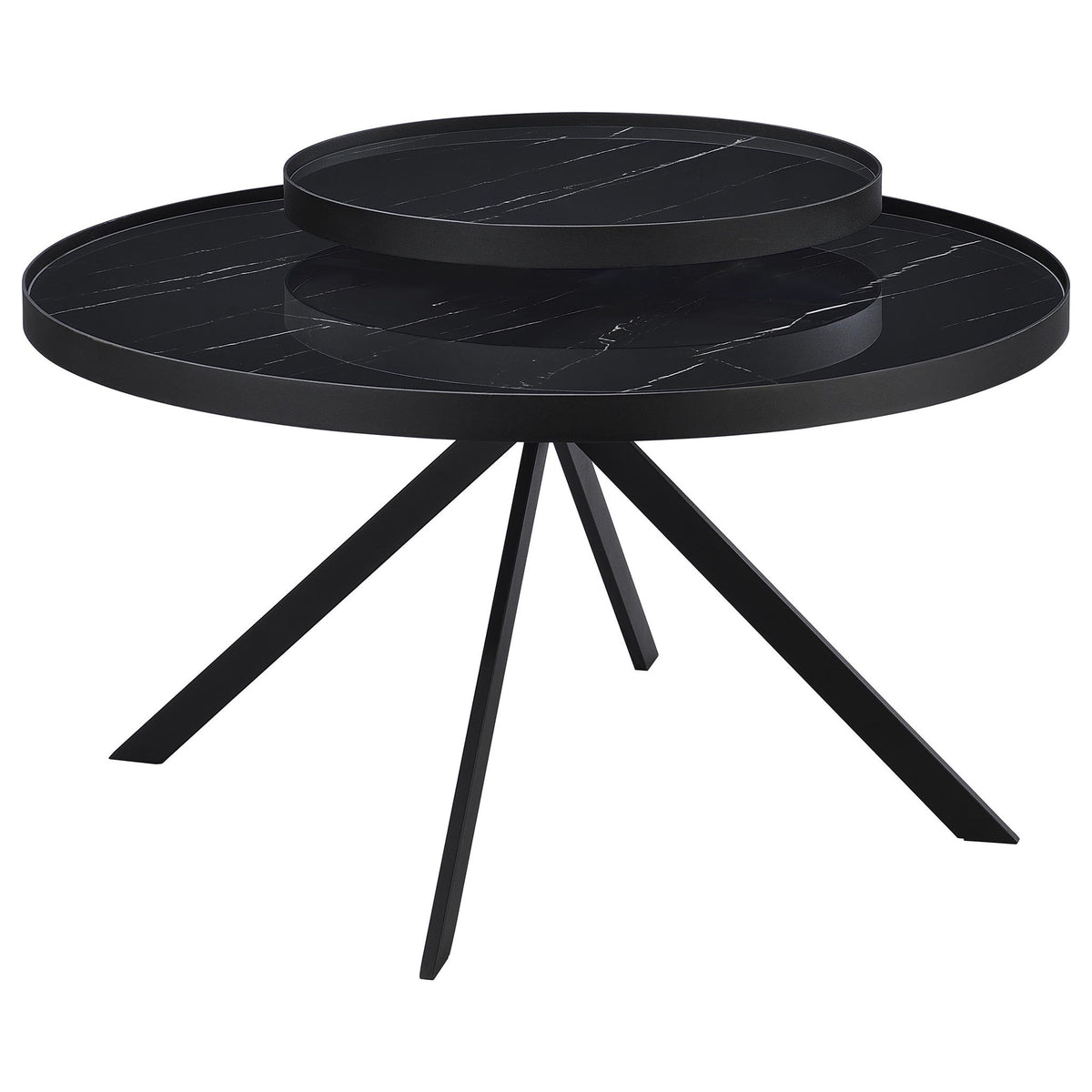 Shayne - Round Top Coffee Table With 2 Tier Design