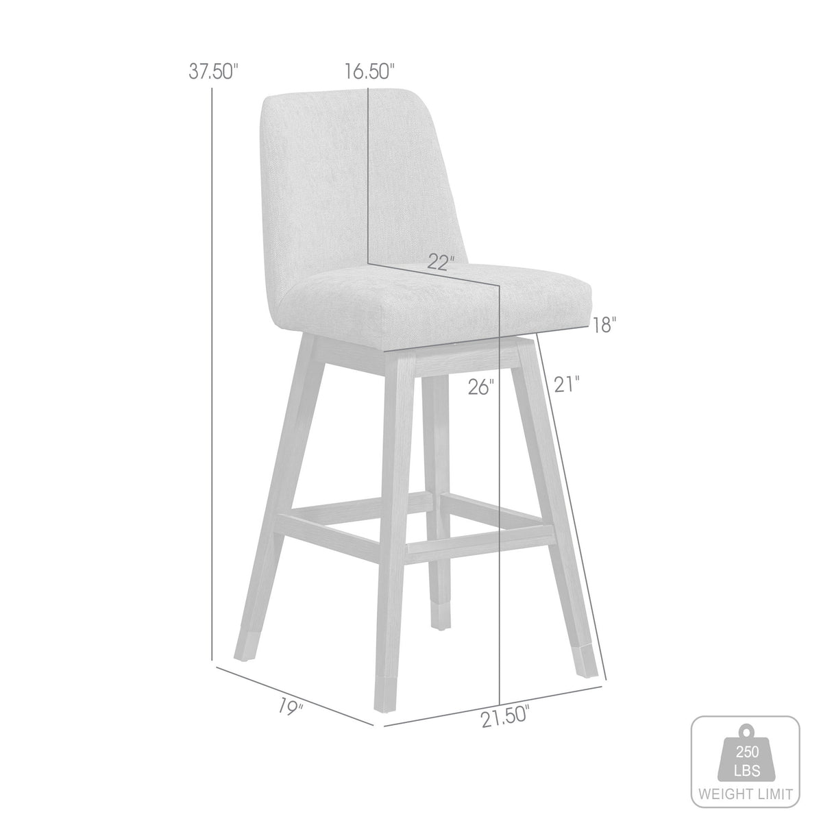 Amalie - Swivel Bar Stool