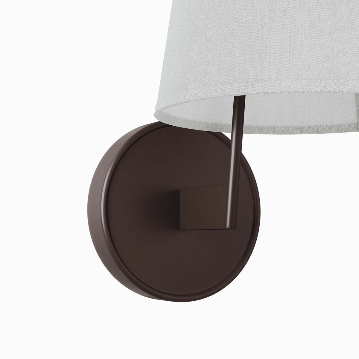 1-Light Fabric Cone Wall Sconce β White Bronze - Lighting - Alpine Outlets