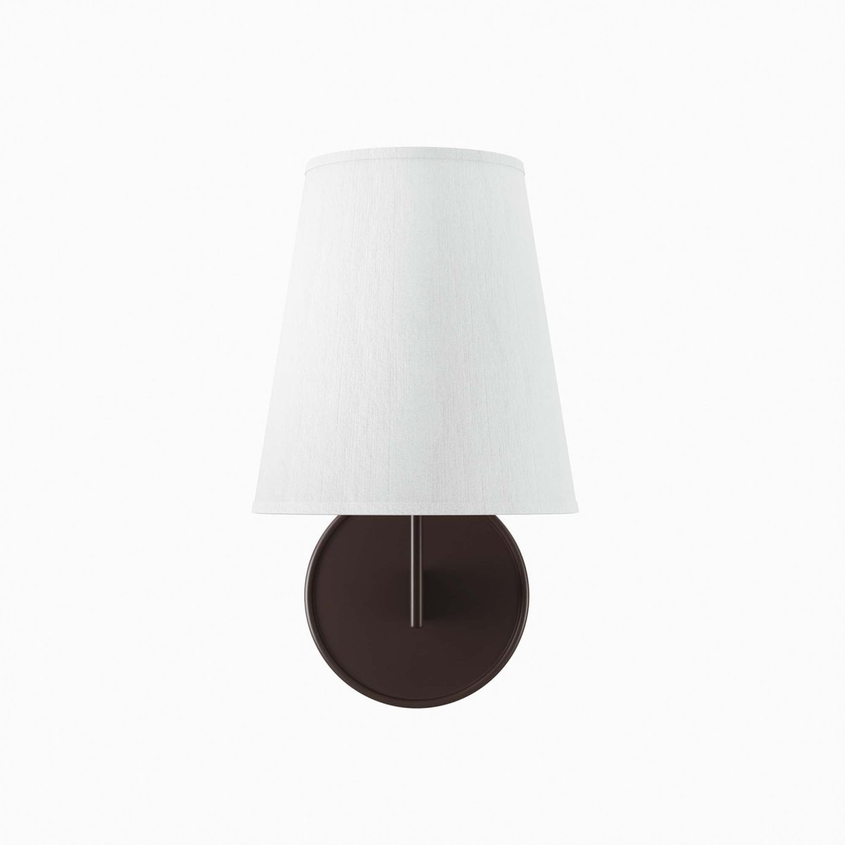 1-Light Fabric Cone Wall Sconce β White Bronze - Lighting - Alpine Outlets