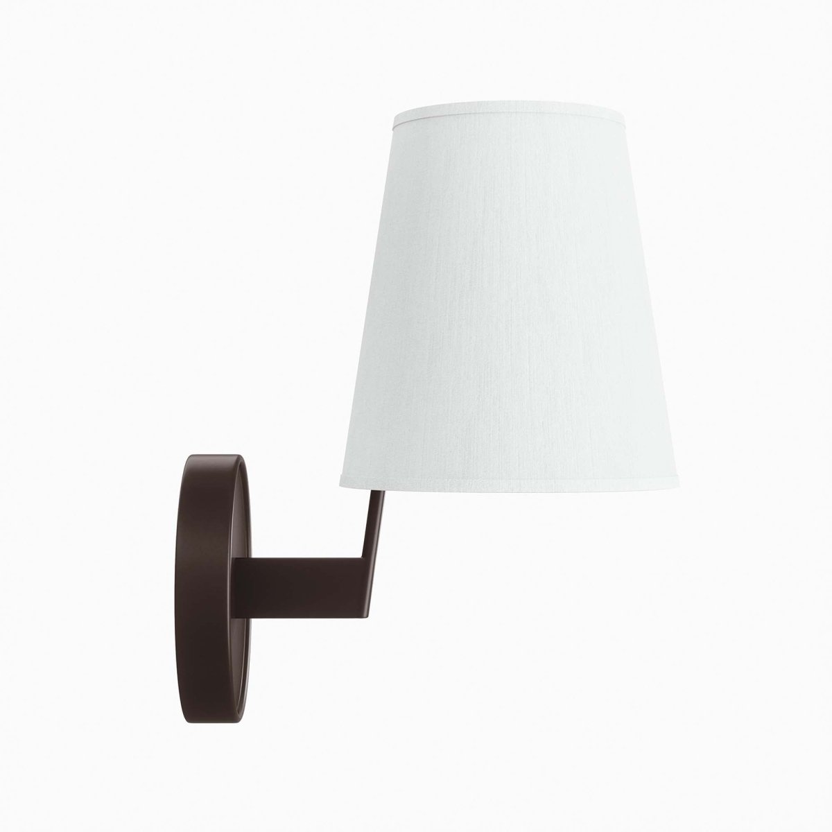 1-Light Fabric Cone Wall Sconce β White Bronze - Lighting - Alpine Outlets
