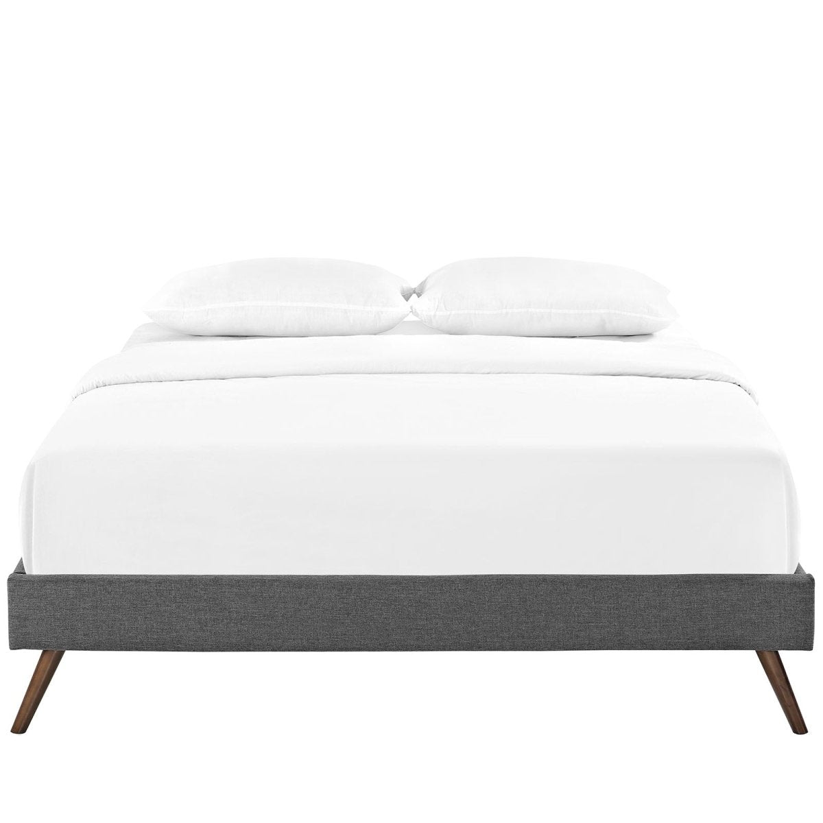 Fabric Platform Bed Frame with Round Splayed Legs - Platform Bed available at Alpine Outlets in Denver