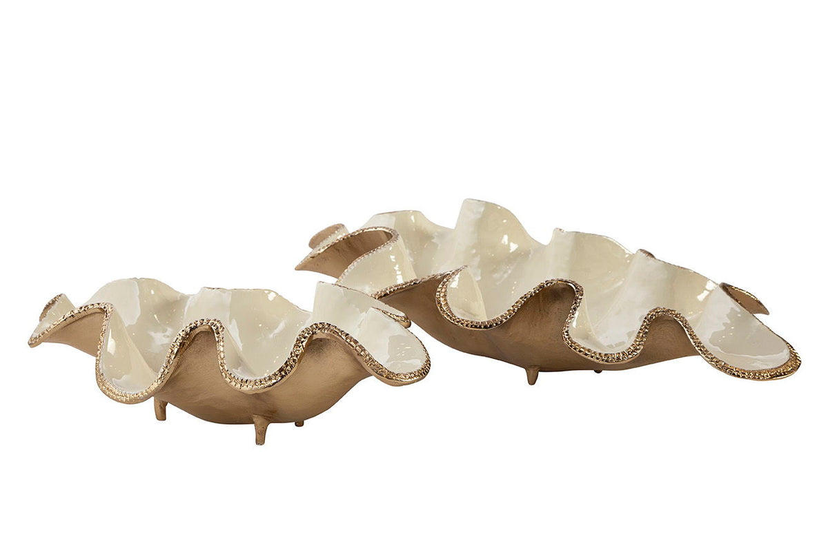 Roff - Champagne Bowl Set - Beige / Gold