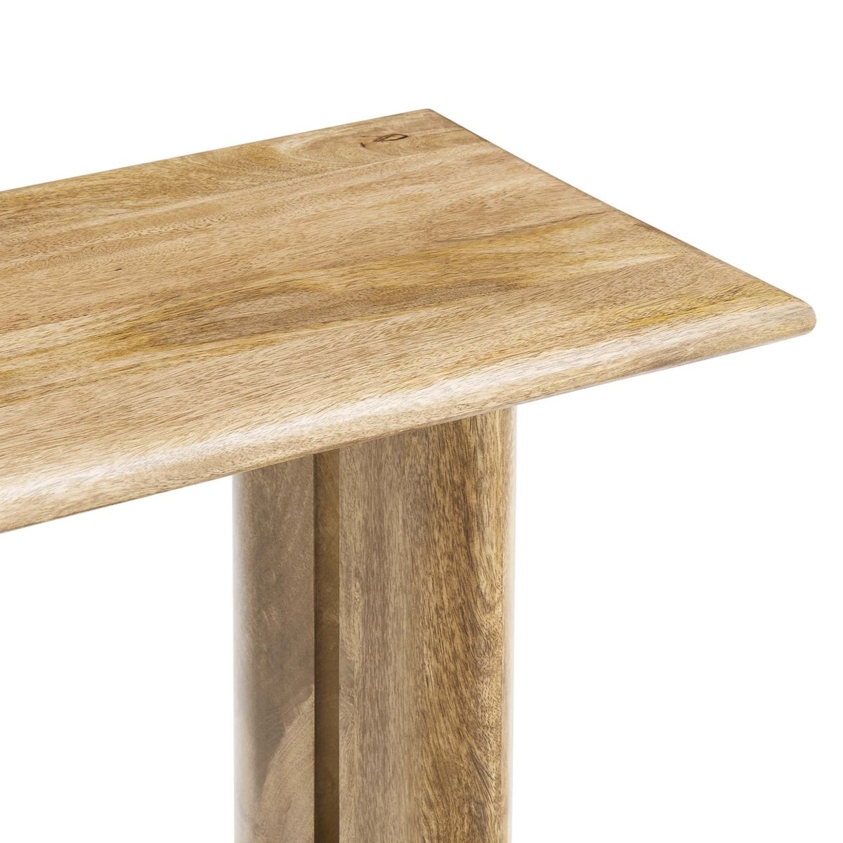 Farmhouse Mango Wood Console Table – Natural 46 Inch - Ottomans available at Alpine Outlets in Denver