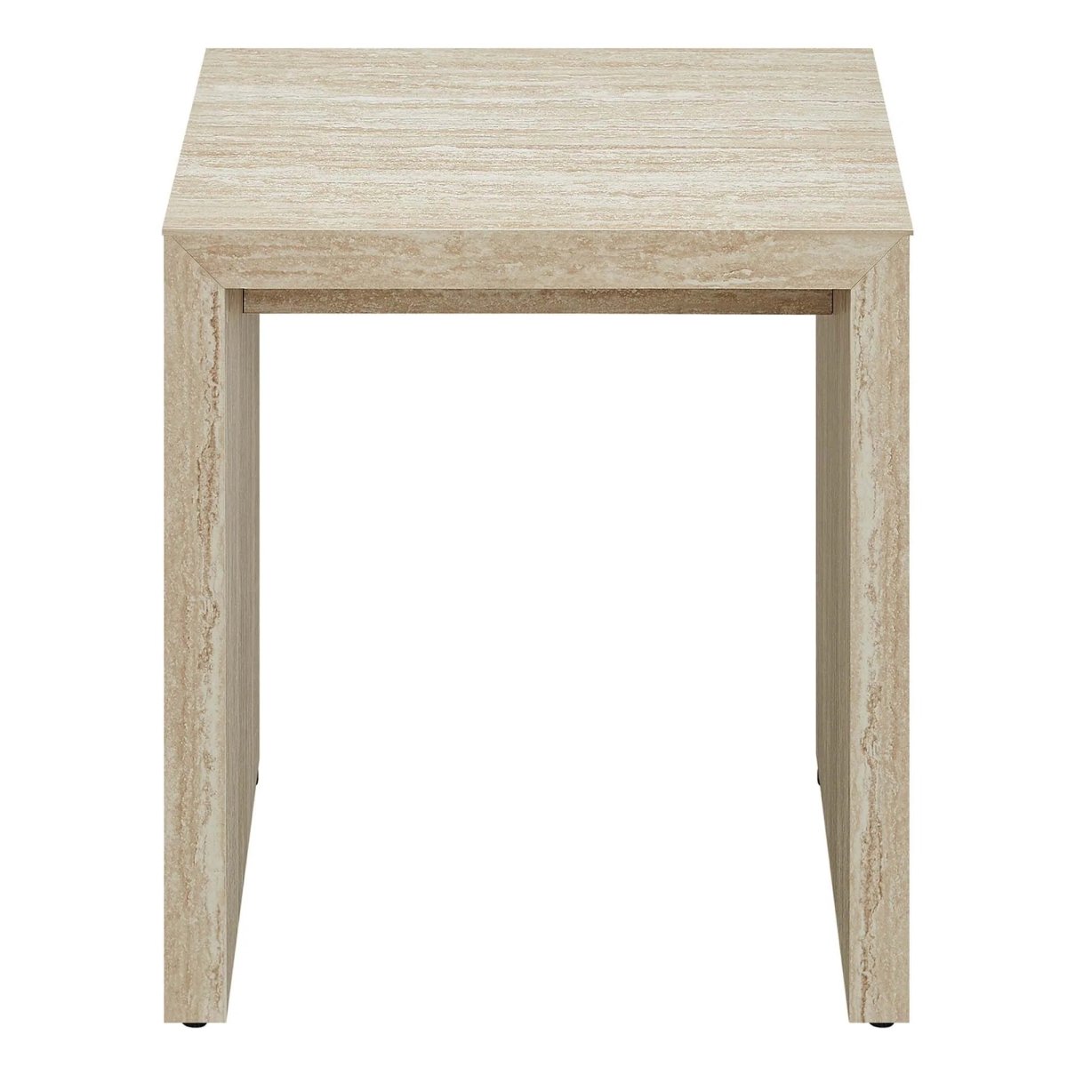 Faux Travertine Side Table with Apron – 22 Inch - End & Side Tables available at Alpine Outlets in Denver
