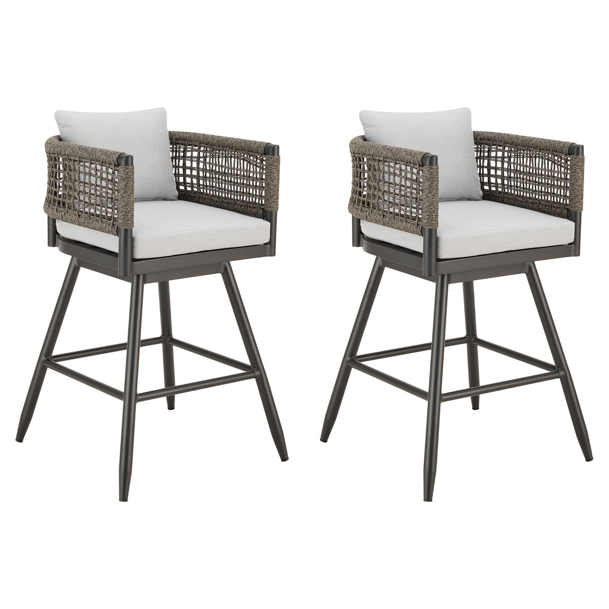 Alegria - Outdoor Patio Swivel Counter Stool Set