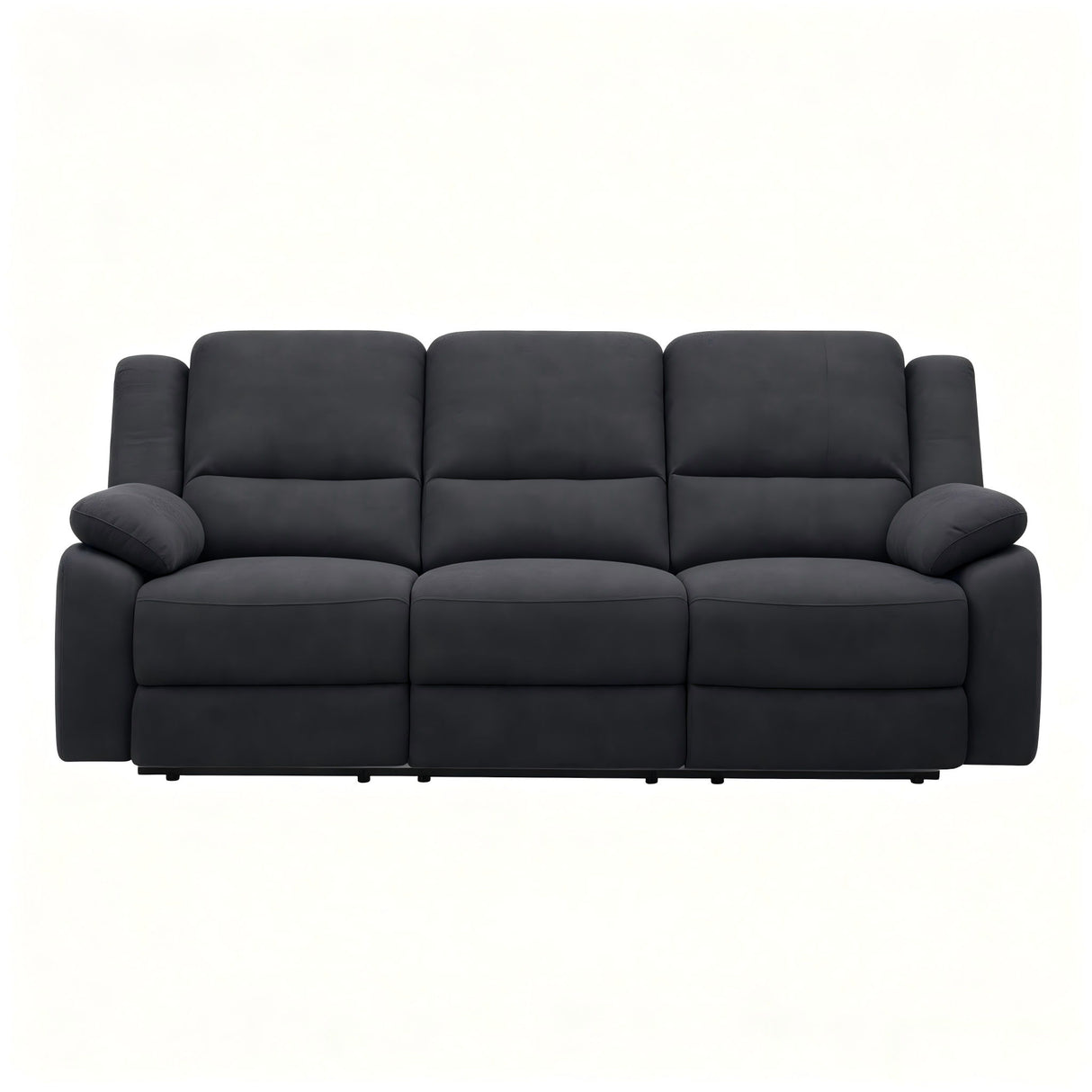 Modern 3 Seat Manual Reclining Sofa With Deep Recline