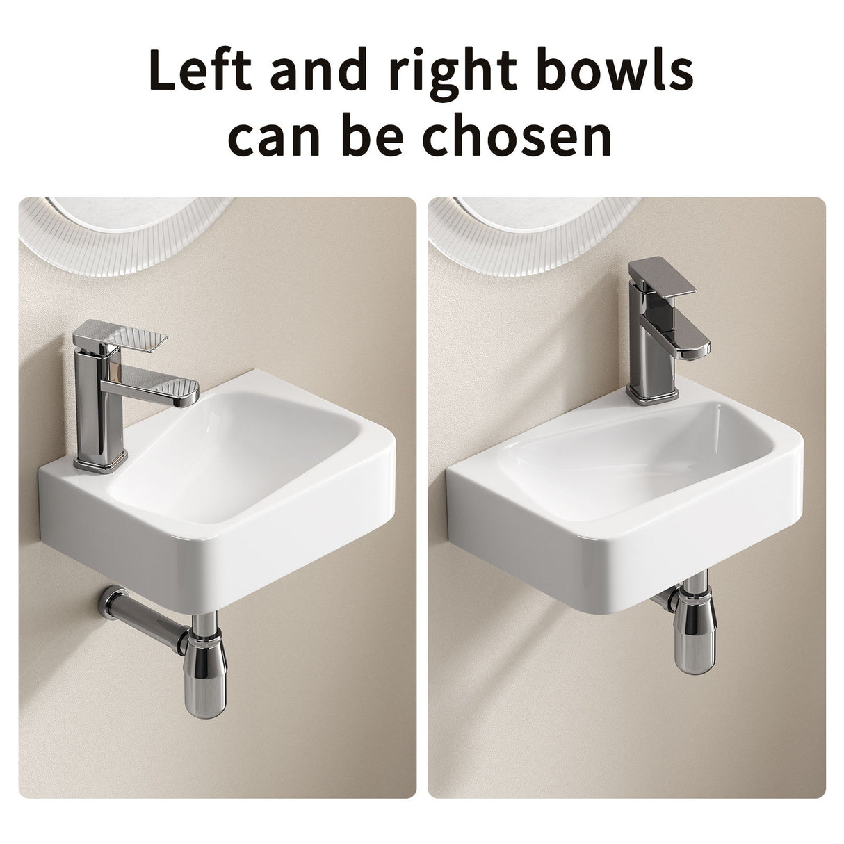 Wall Mounted Bathroom Sink With Faucet And Drain