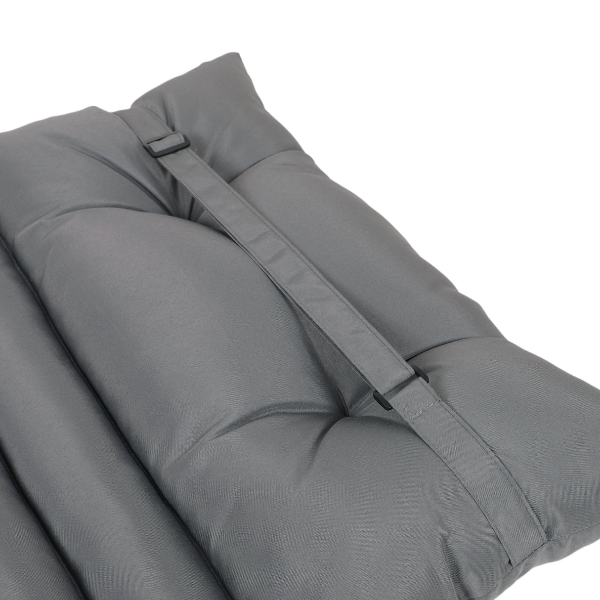 2 Piece Outdoor Chaise Lounge Chair Cushion Set, Polyester Replacement Seat Pads - Gray