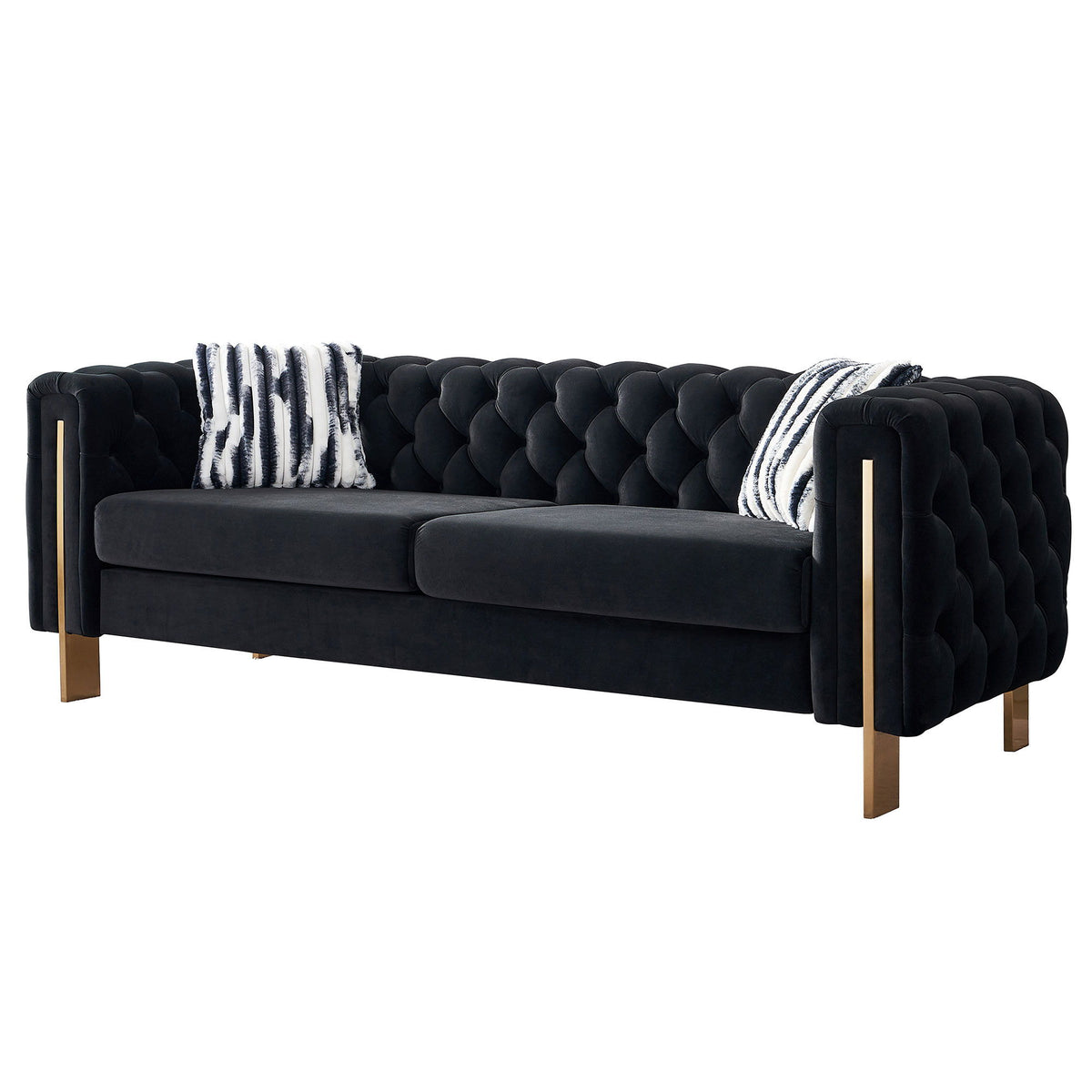 Chesterfield - Modern Tufted Living Room Sofa, 84.25''W Couch