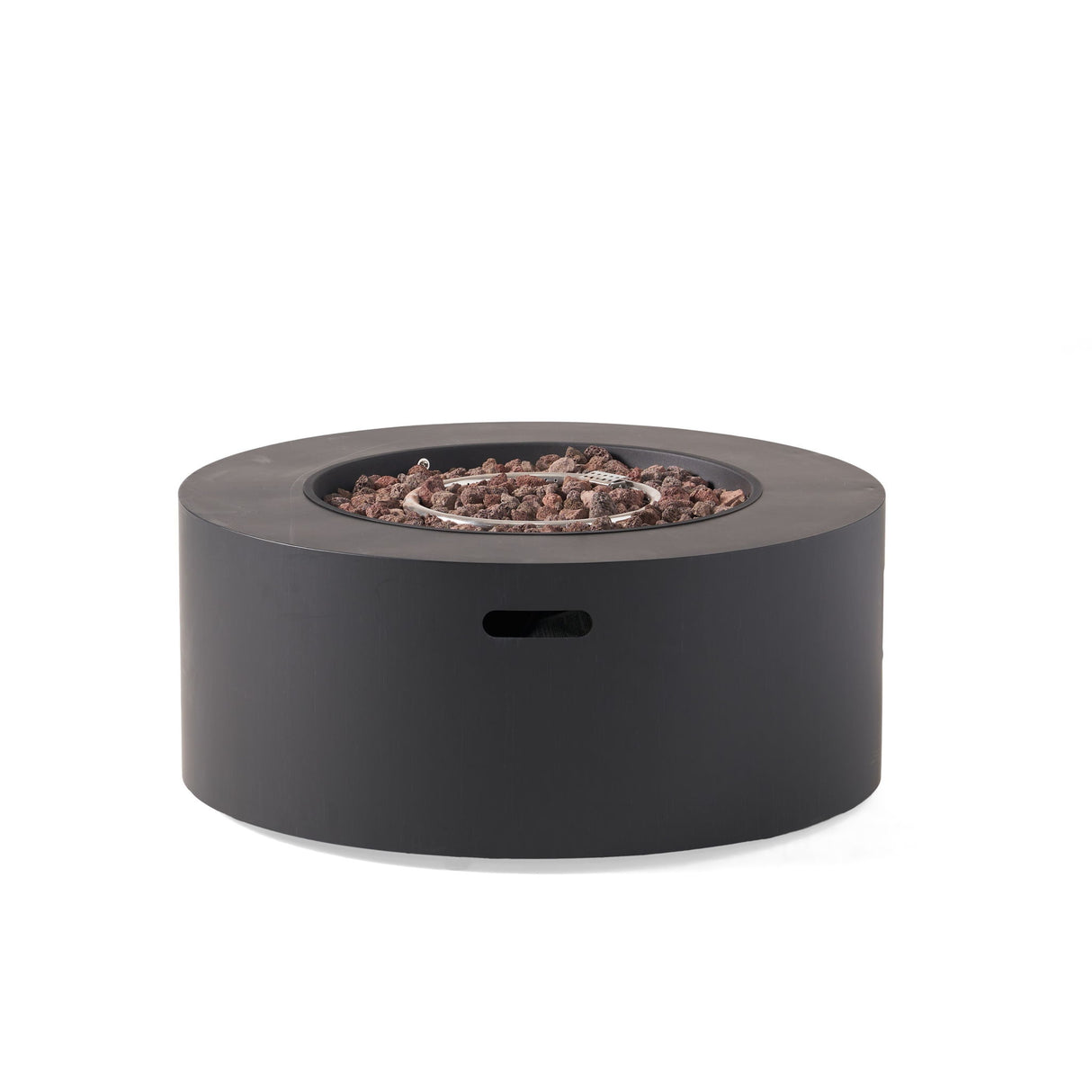 Round Propane Fire Pit Table Modern Outdoor Patio Heater 40000 BTU