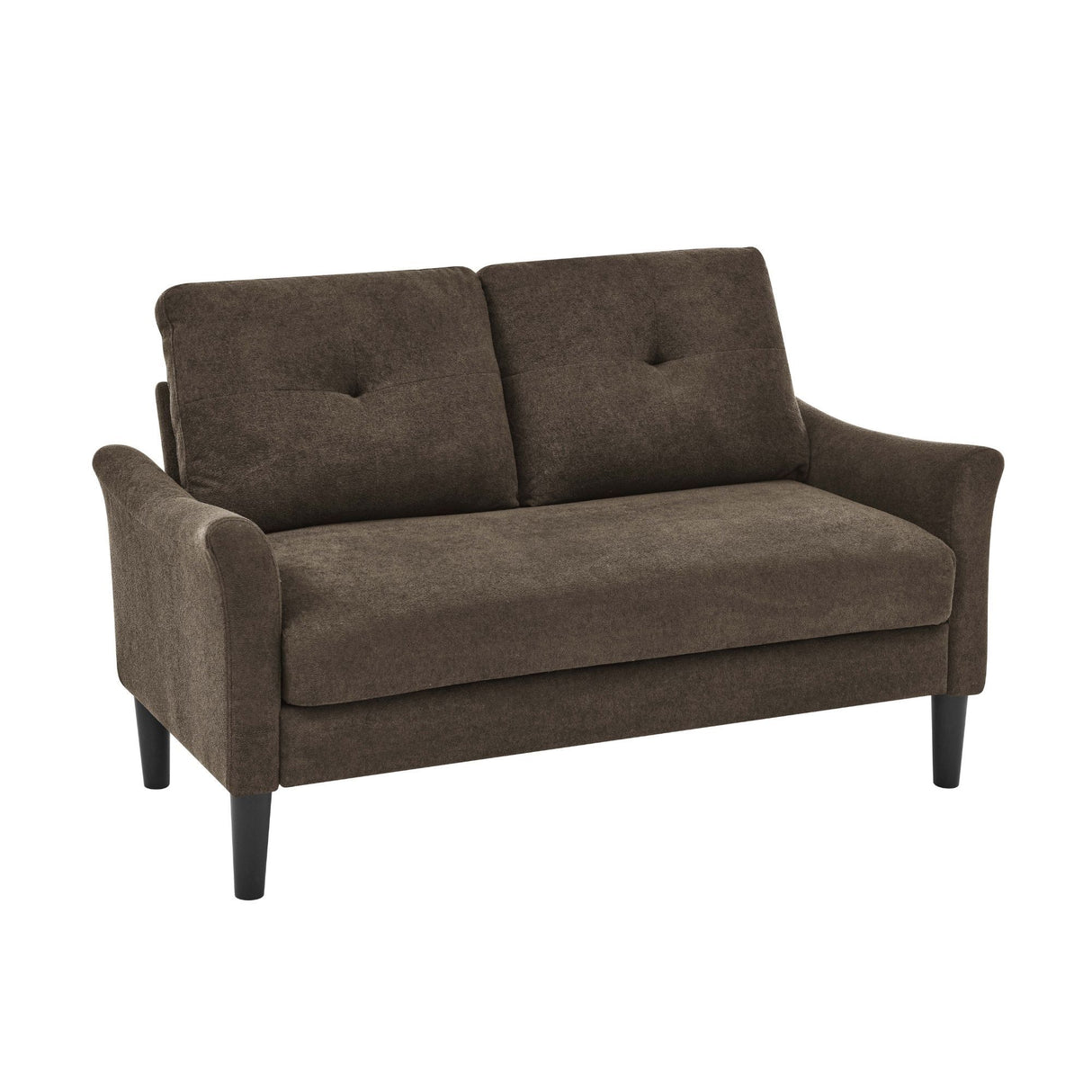 Tufted Loveseat - Dark Brown