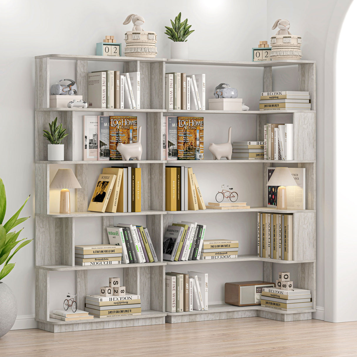 L-Shaped Corner Bookshelf