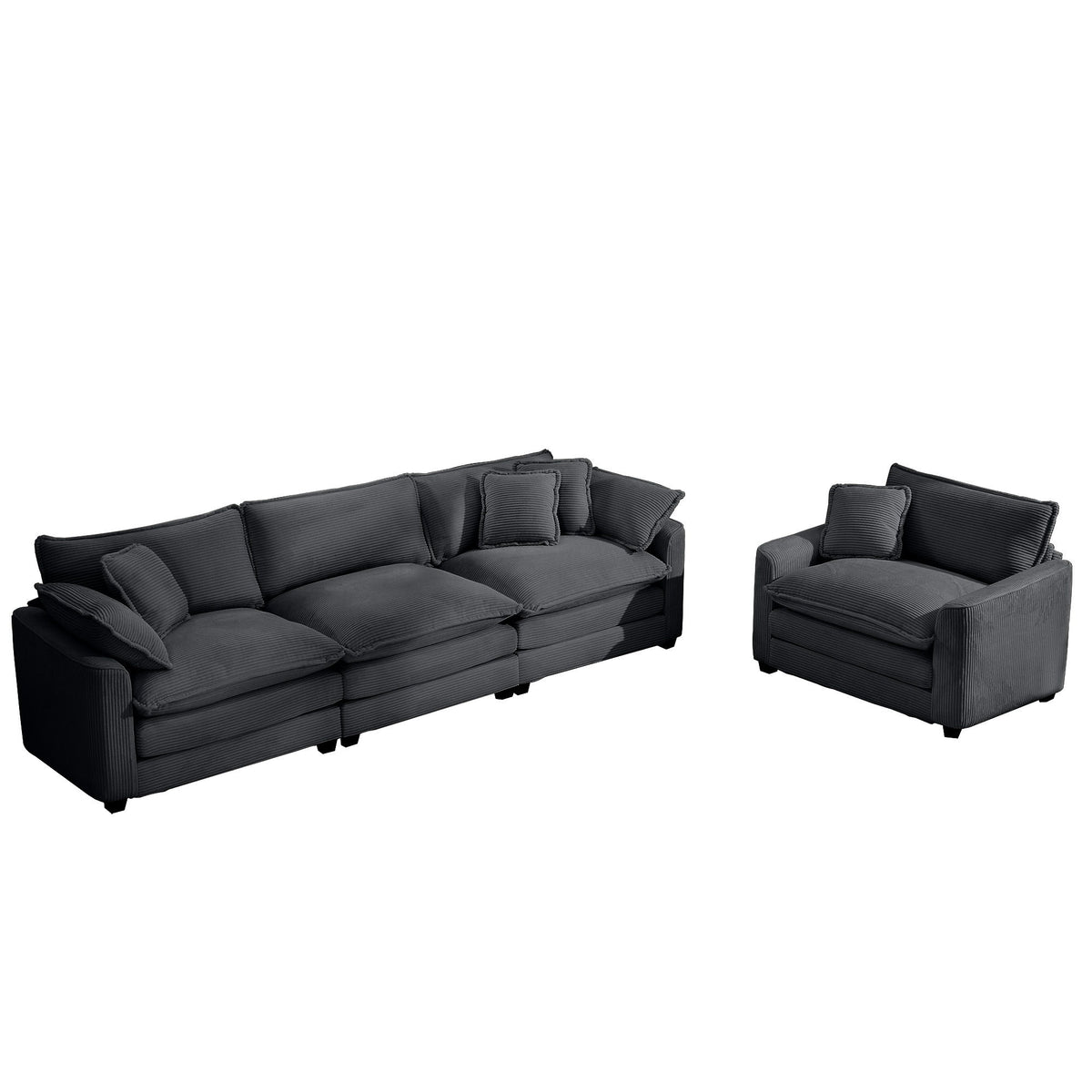 Elegant Oversized Sectional Sofa Set With Deep Seats And Flexible Layout