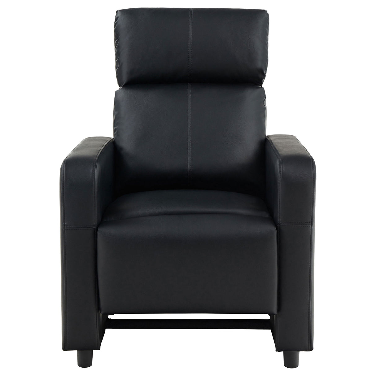 Warren - 4 Seater Home Theater With Wedge Console Recliners - Black