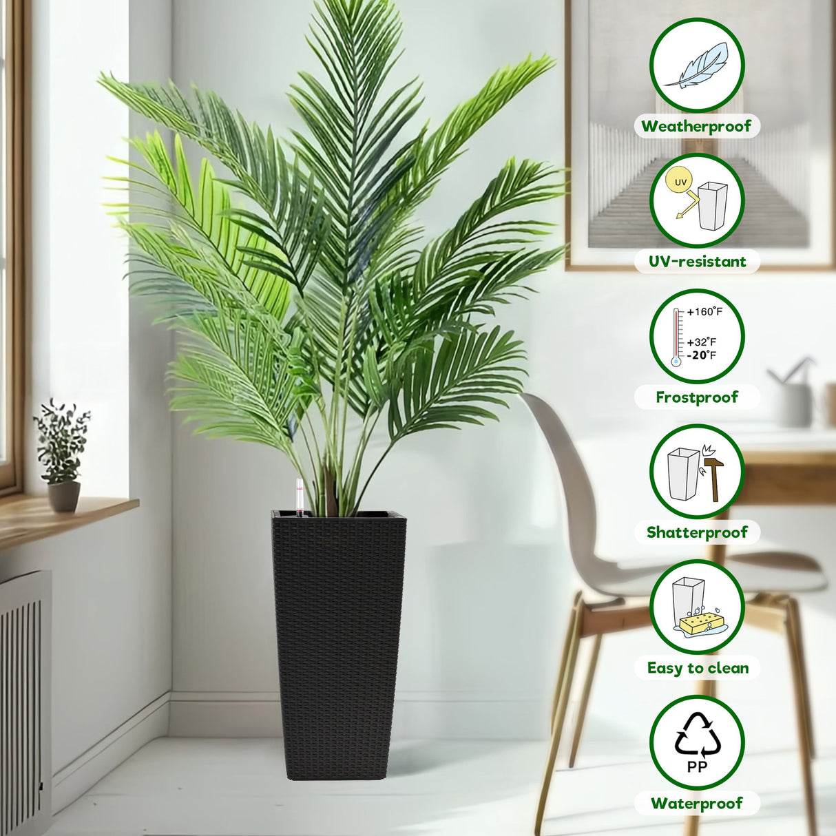 Indoor Outdoor Planter With Automatic Watering System