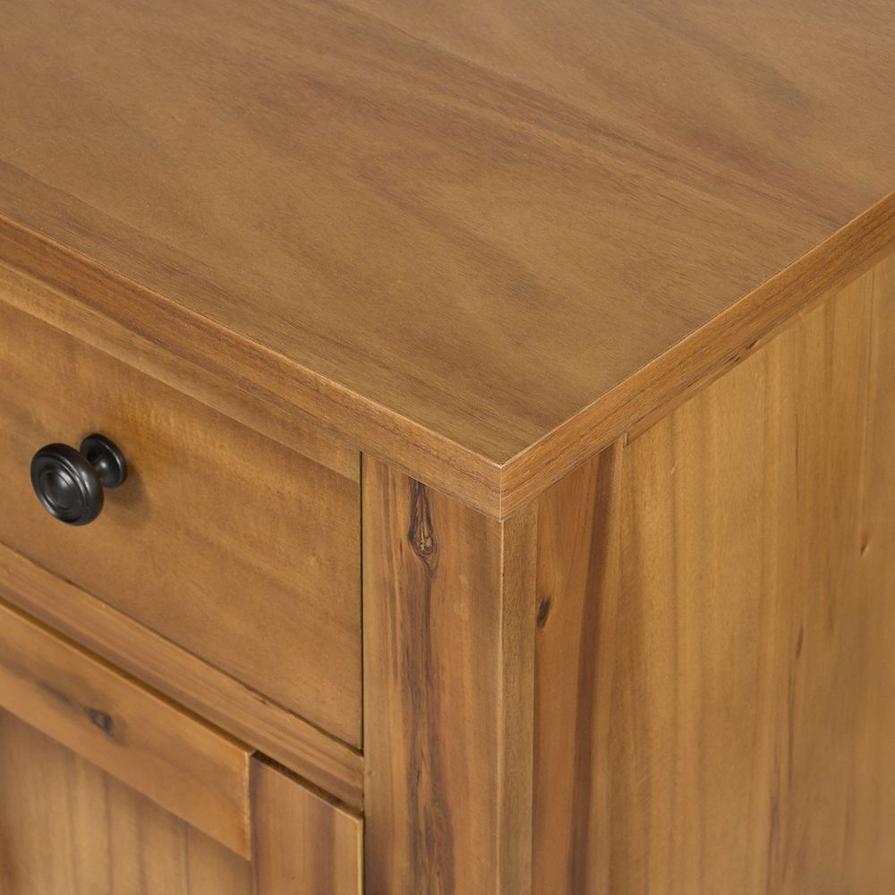 Sideboard Storage Cabinet Farmhouse Style Wood 55x32in Light Brown