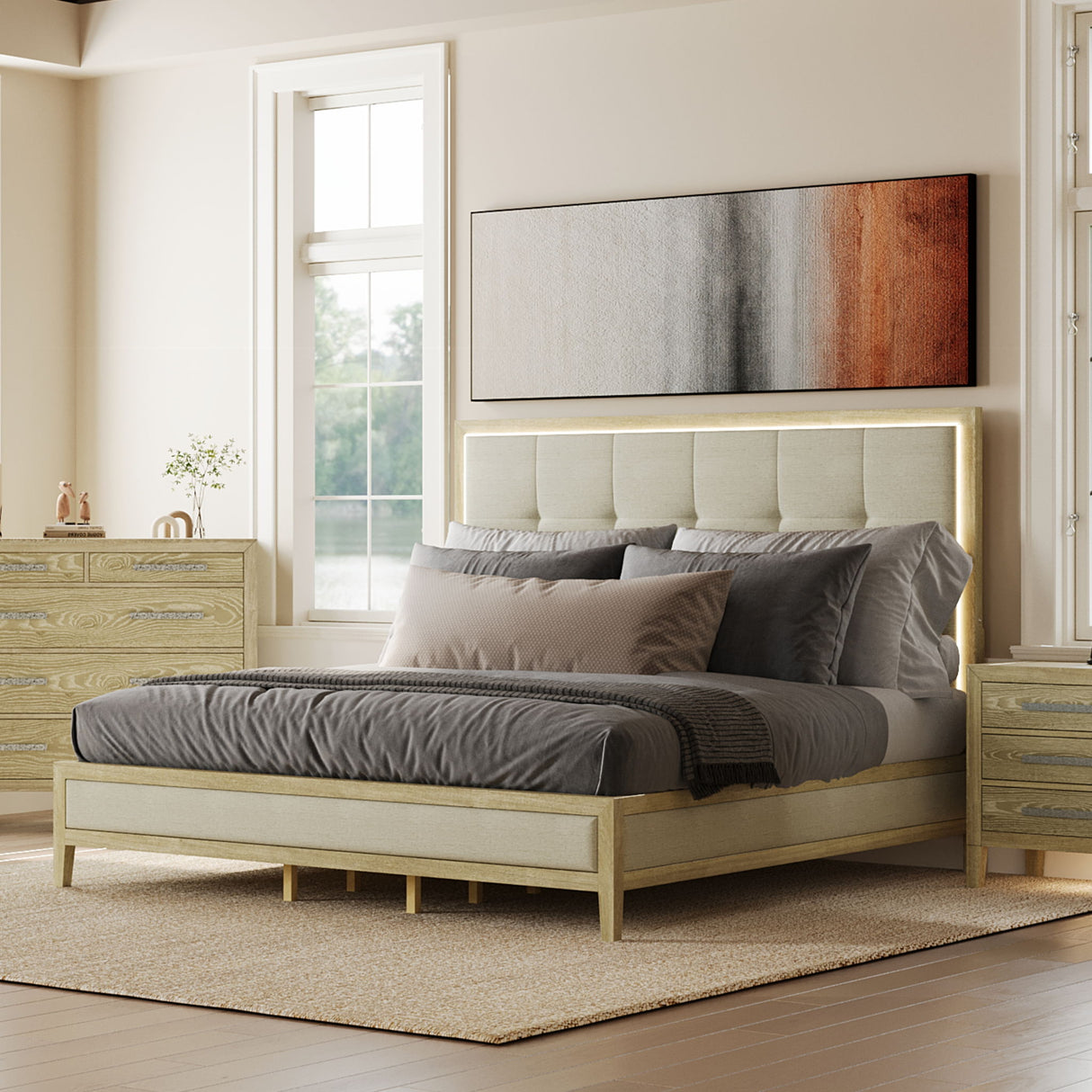 Adeline - Bed With LED Light (Low Footboard)
