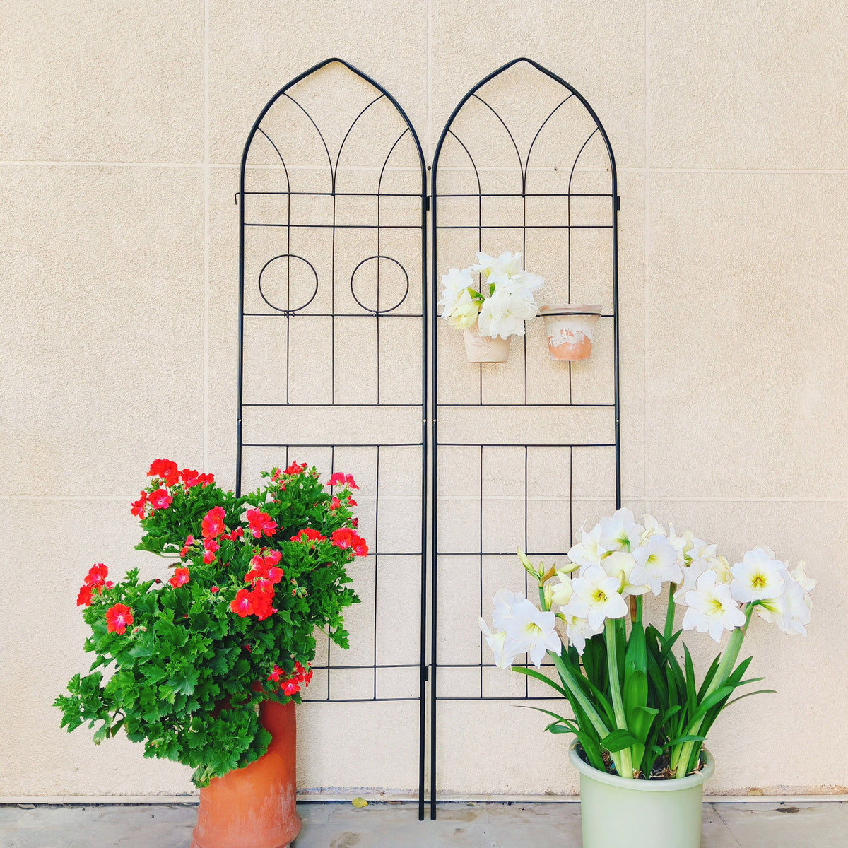 Metal Garden Trellis Rustproof Trellis For Climbing Plant, Outdoor Flower Support