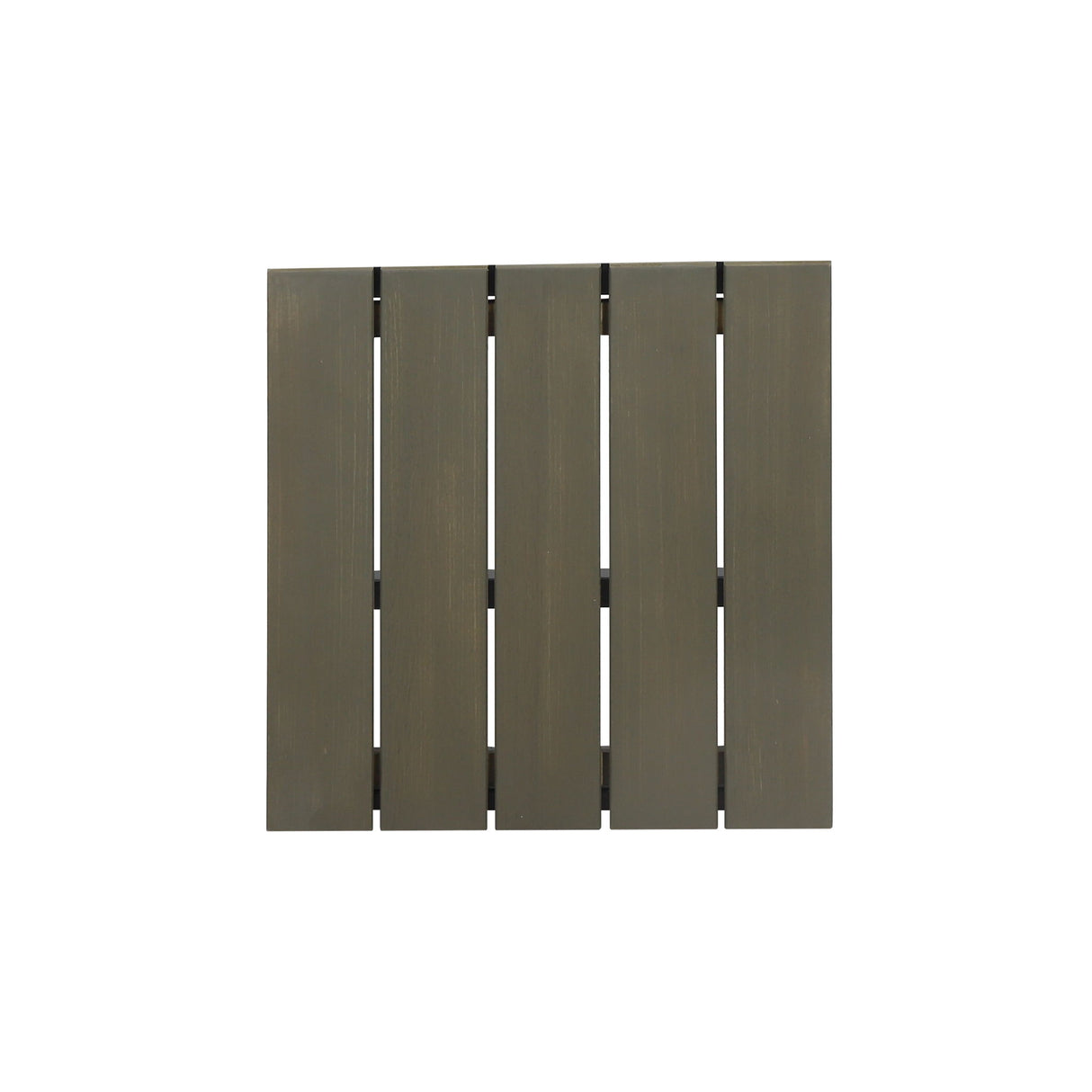 Outdoor Bar Stool With Slat Design And Metal Frame (Set of 2)