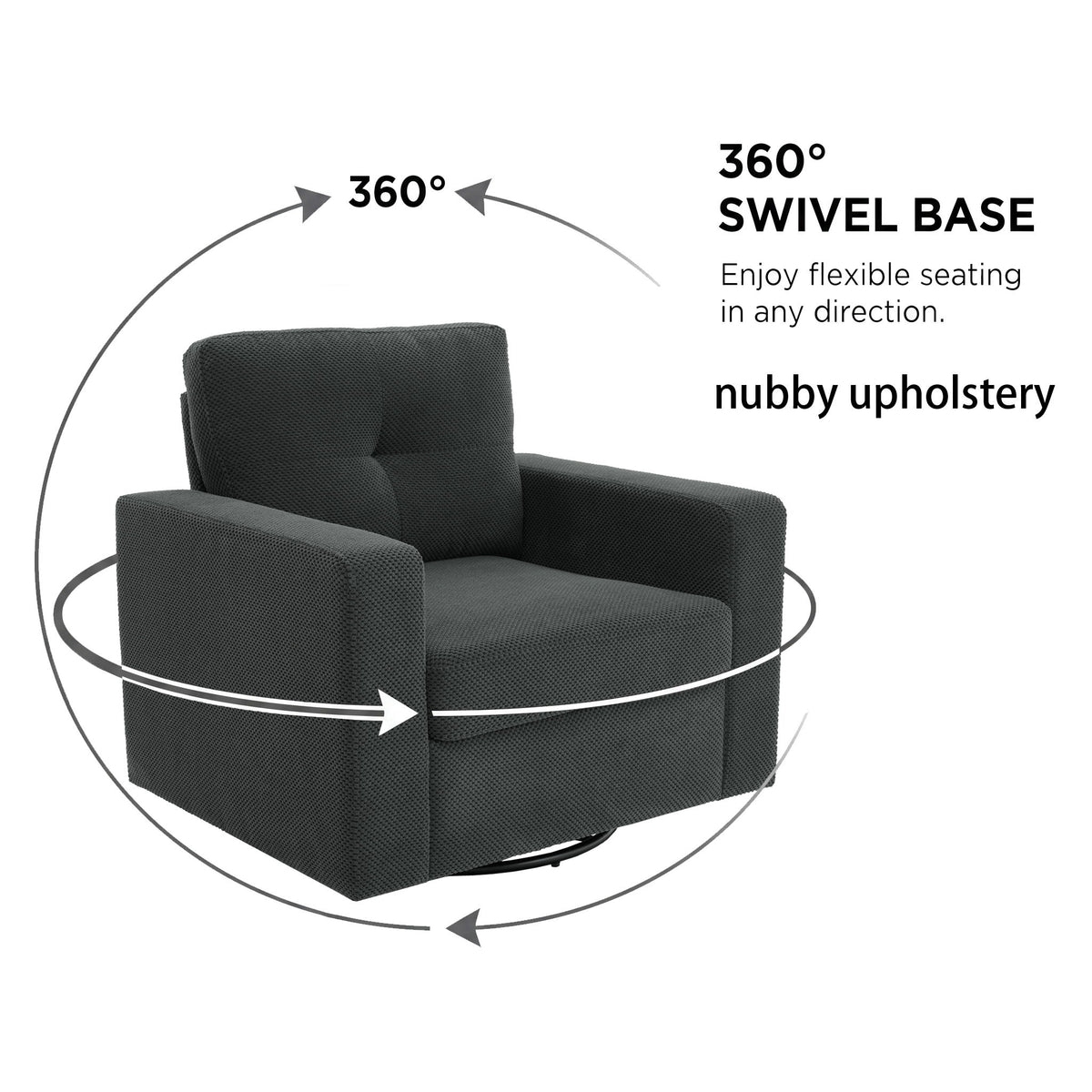 360 Degree Rotation Single Sofa Chair For Living Room