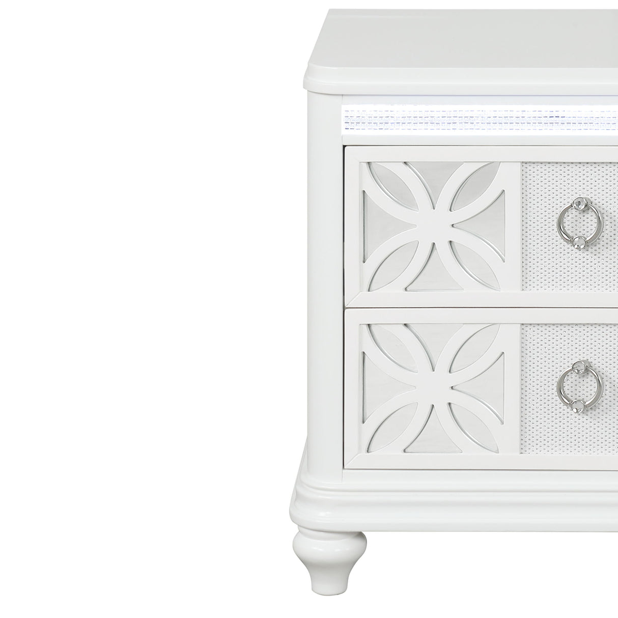 Abigale - 2 Drawer Nightstand With LED - White